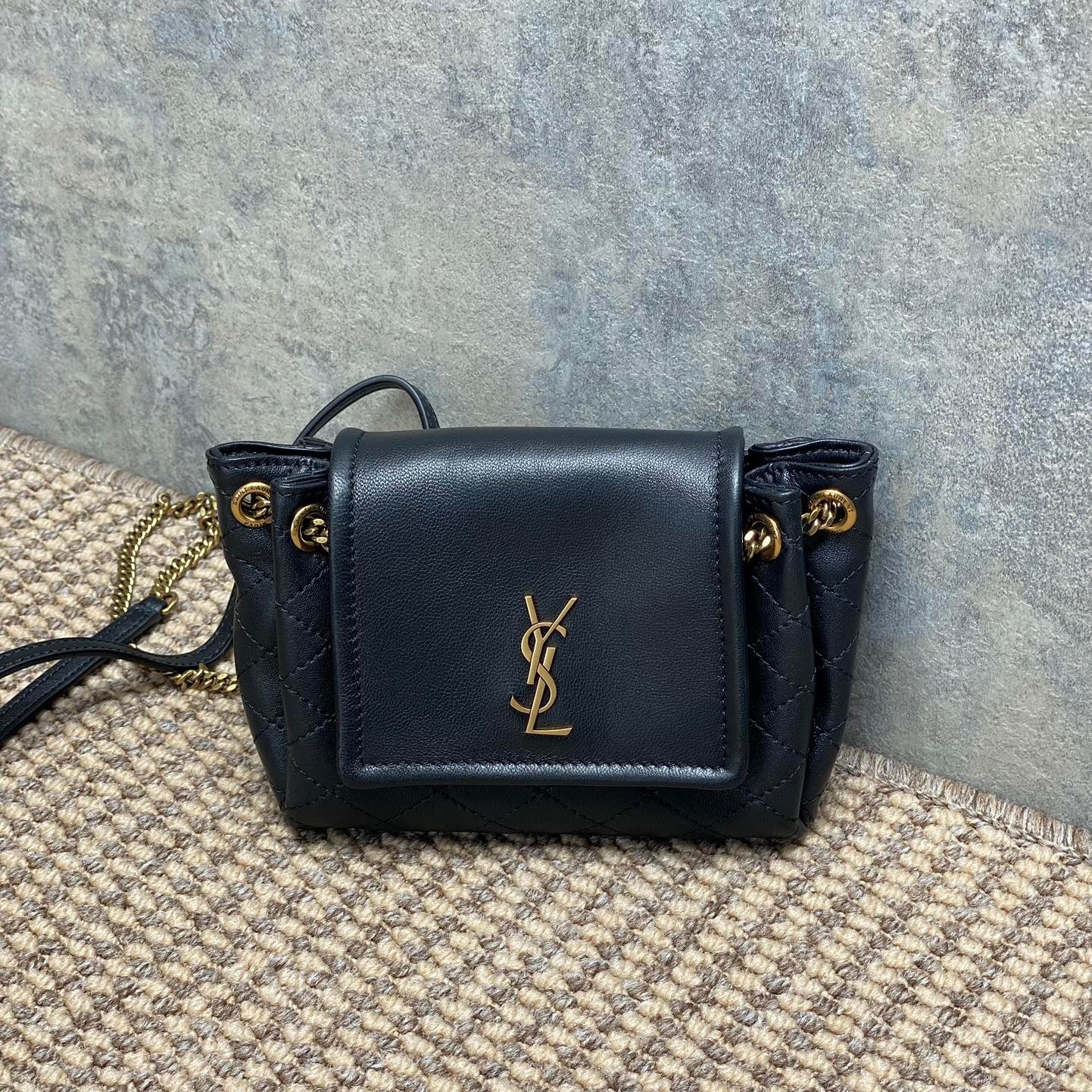 Saint Laurent YSL Bags Mini Nolita Sheepskin 672738 (10A Mirror Version)