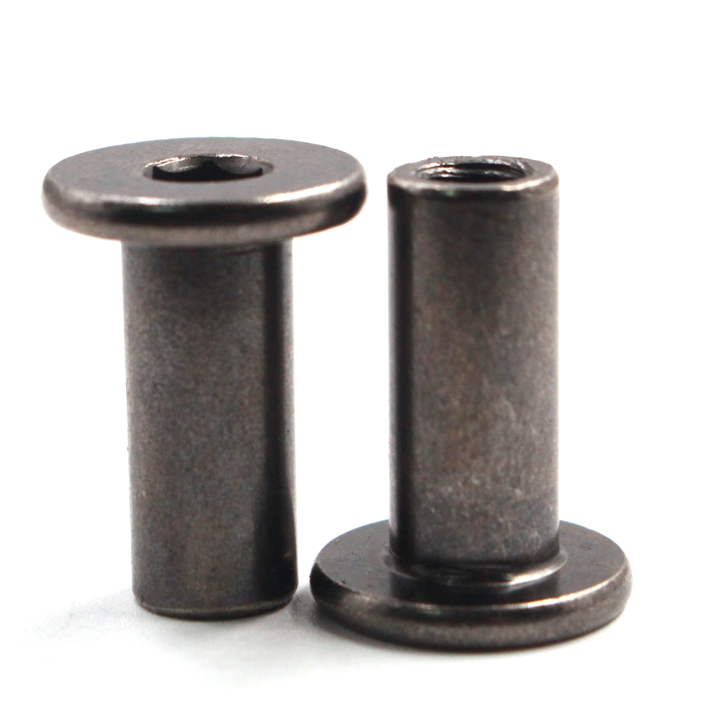 M5x18.4 Custom Special Carbon Steel Class 8 Nuts Black Nickel Hexagon Socket Blind Nut Sleeve Barrel Nut Industrial Use