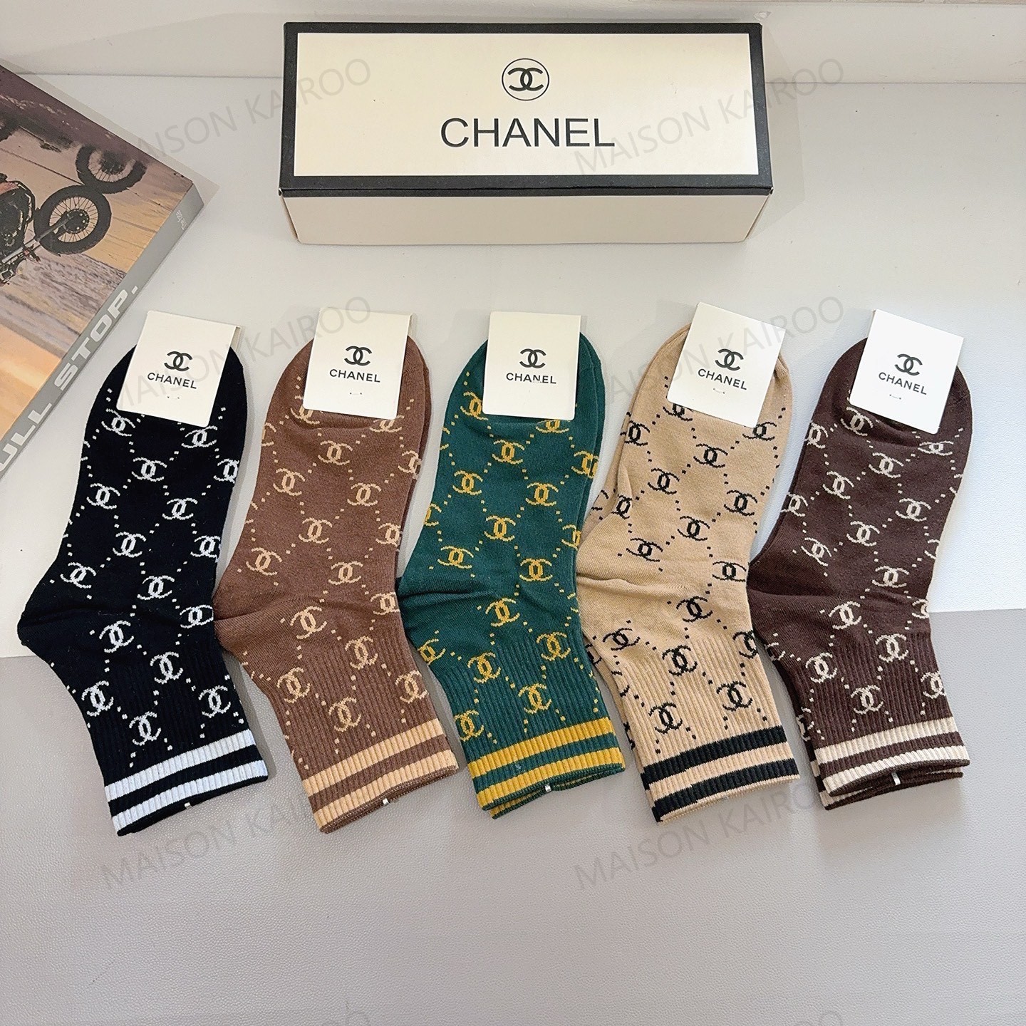 Chanel Socks 5-Pack - KAIROO