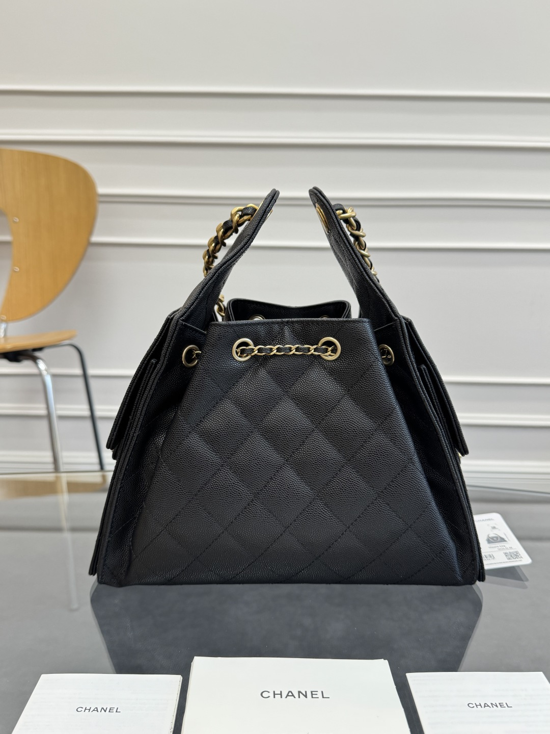 Chanel 25 Small Hobo Bag in Black