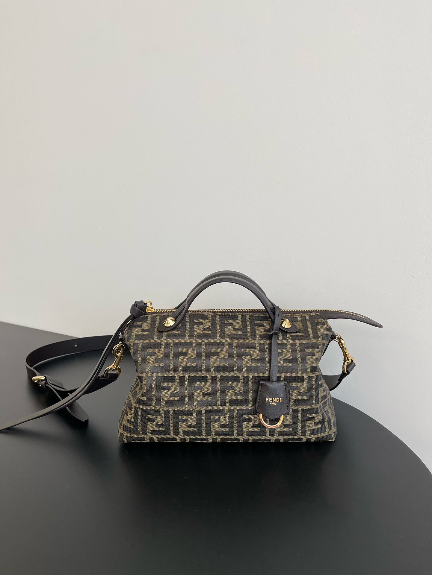 Fendi FF canvas By the way Boston Bag