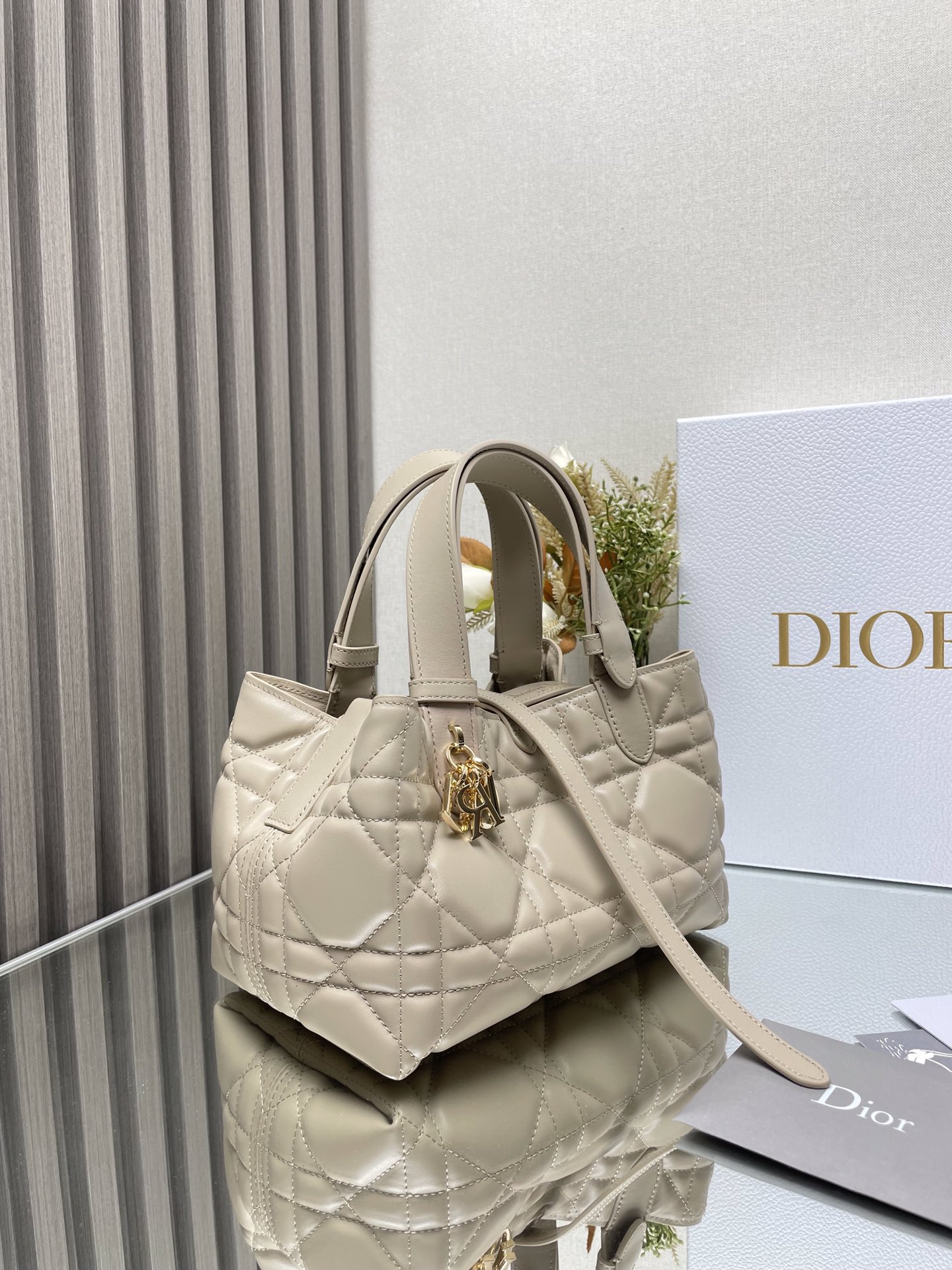 Dior SmallToujours Bag in Light Beige Quilted Calfskin