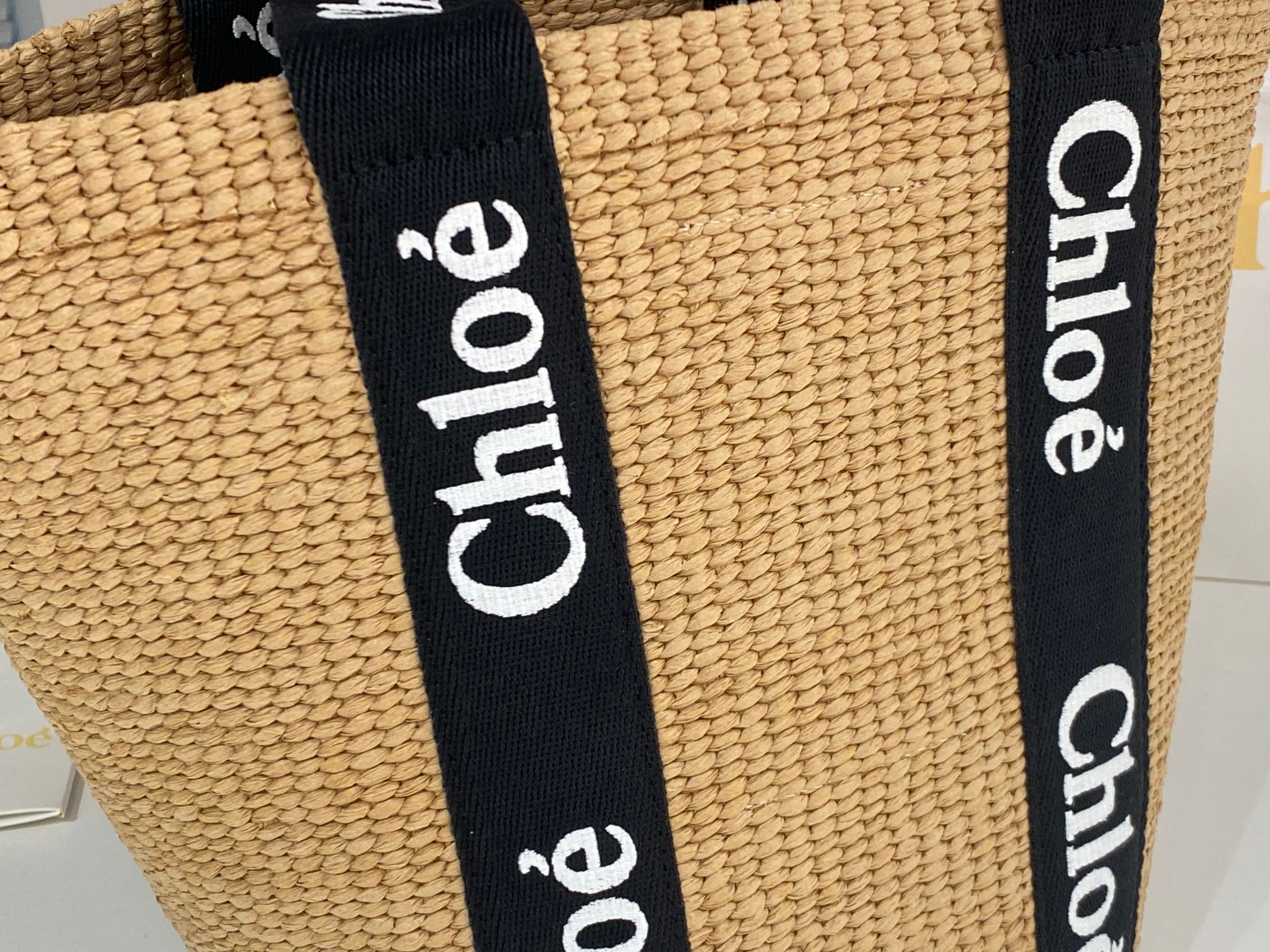 Chloe Large Woody Basket in Natural Fiber