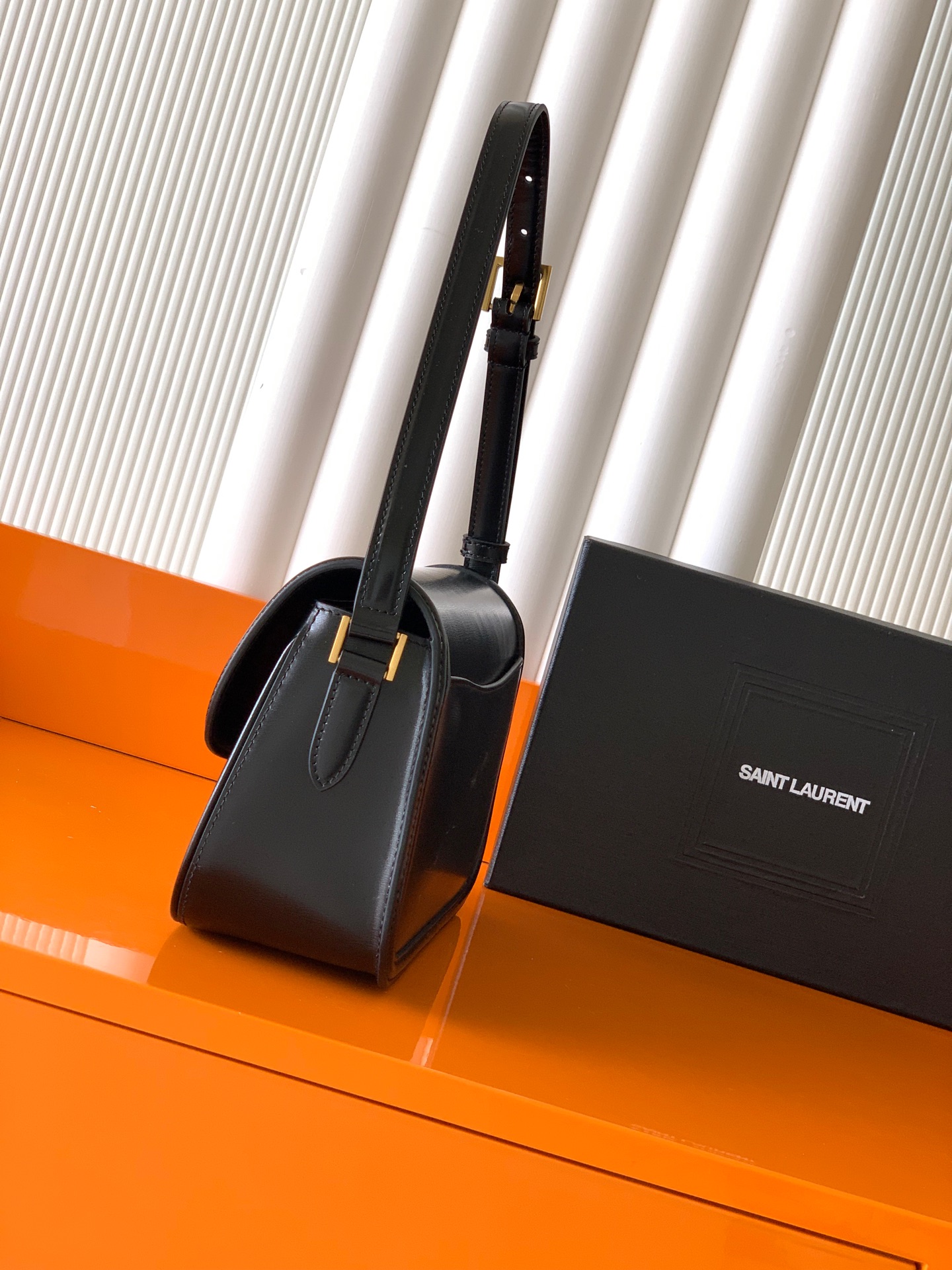 Saint Laurent Black Solferino Small Bag in Smooth leather