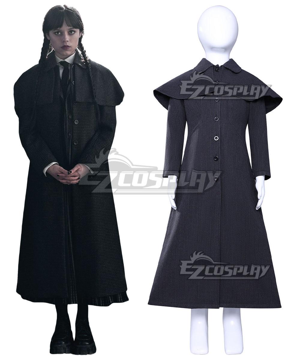 Kid Size Wednesday Season 2 Wednesday Only Coat Cosplay Costume