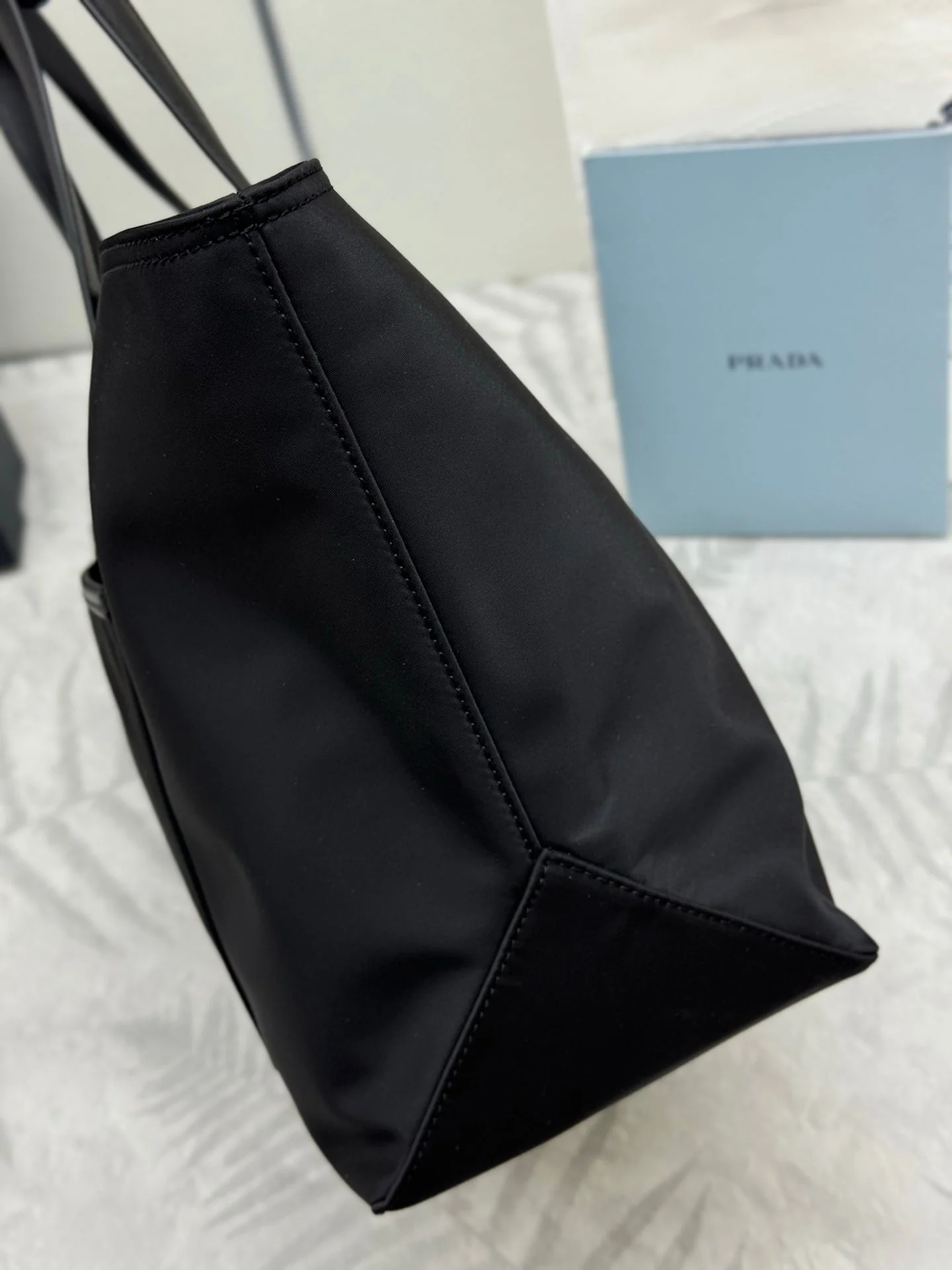 Prada Re-Edition 1978 Tote Bag 35cm Black Re-Nylon& Saffiano Leather