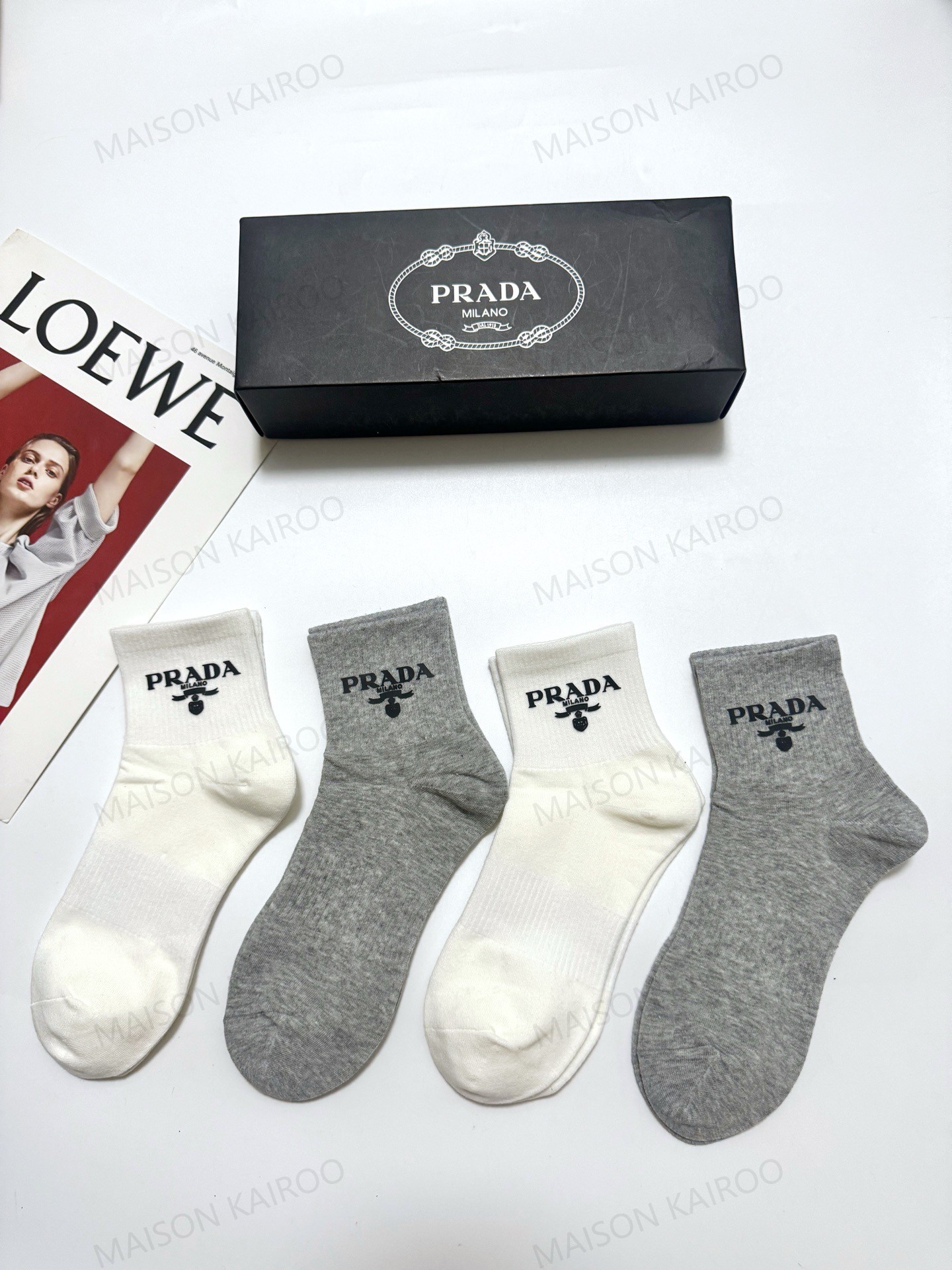 Prada Socks 4-Pack - KAIROO