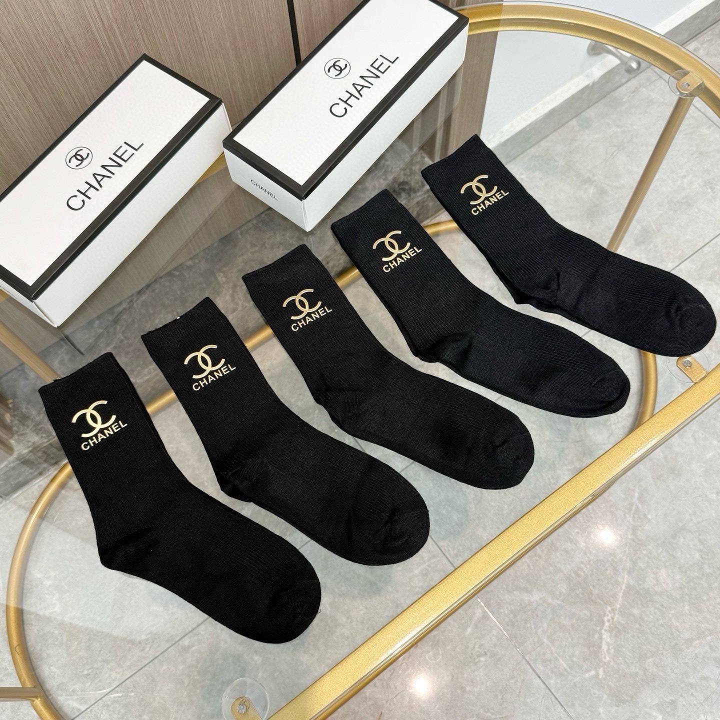 Chanel Wool Socks ( 5 pairs)