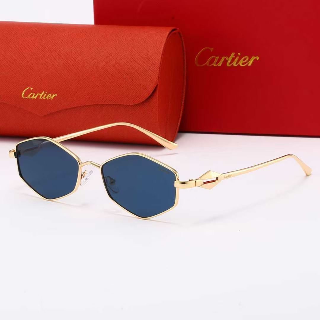 Cartier Hexagonal Full-Rim Sunglasses Top quality - KAIROO