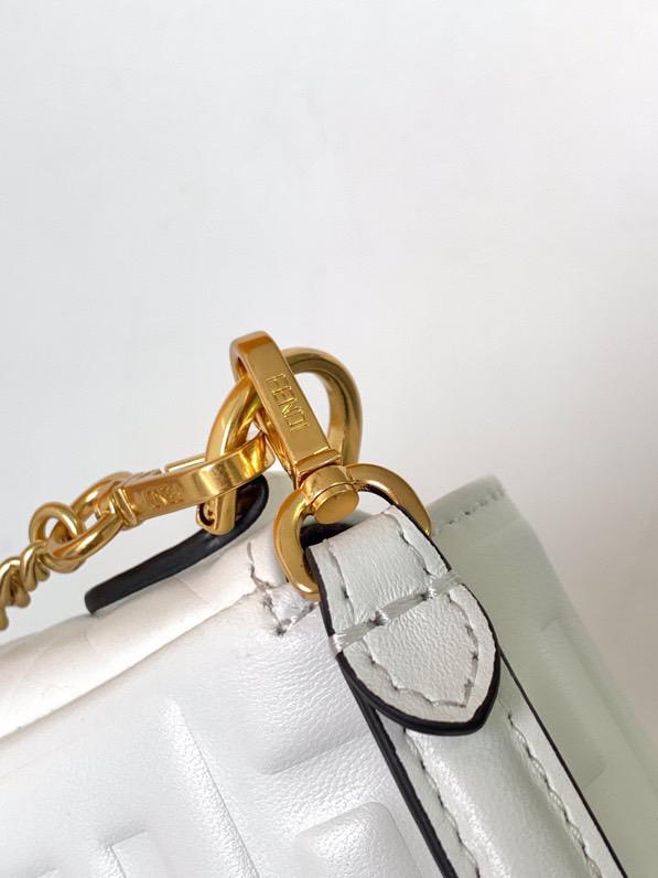 Fendi BAGUETTE White leather bag