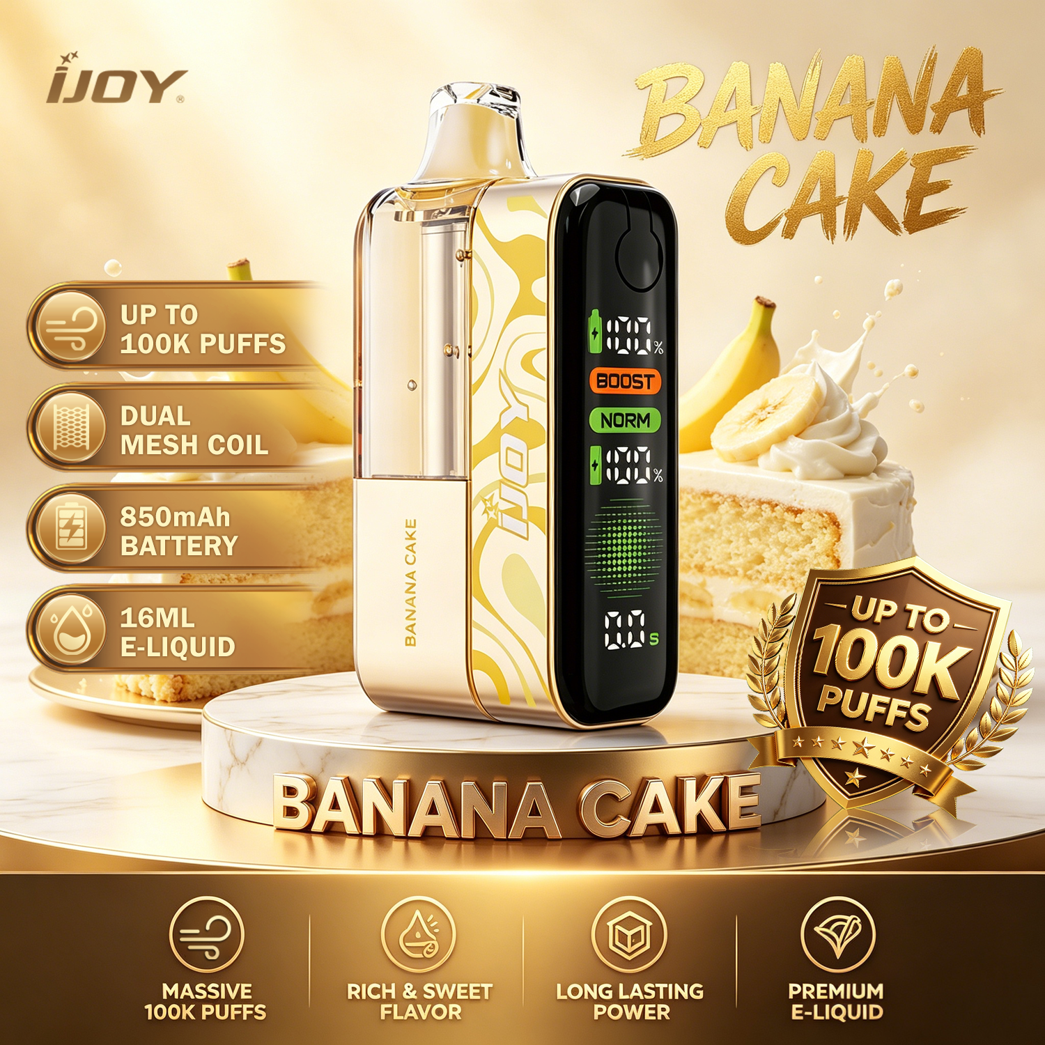 IJOY XP100K Disposable - Banana Cake
