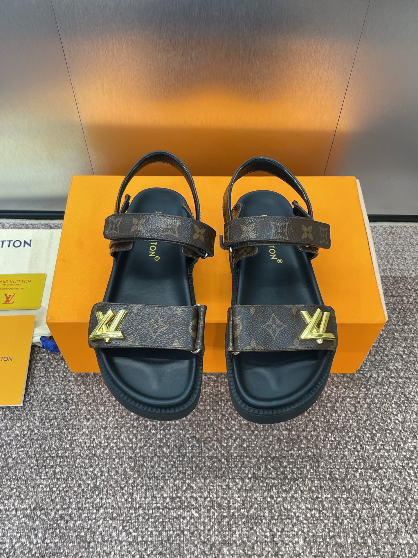 LV Classic Monogram Canvas Sandals