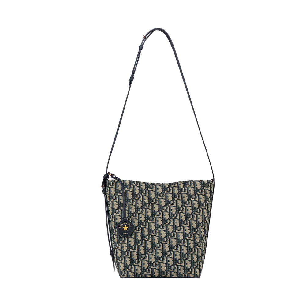 Dior Small Diorstar Bucket BagBlue Dior Oblique Jacquard(Mirror Quality)