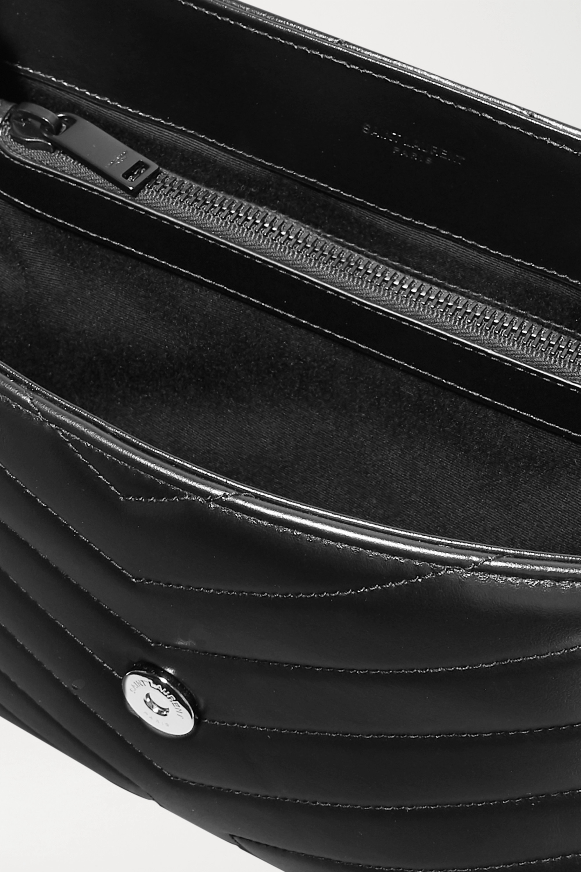 SAINT LAURENT Loulou medium quilted leather shoulder bag black