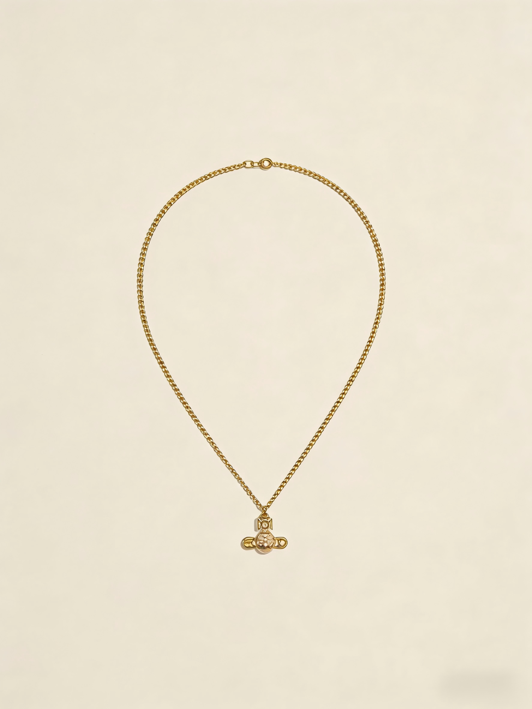 2026 New Gold-Tone Mini Orb Necklace, Pearl Accent Pendant, Dainty Vintage Jewelry for Daily Wear