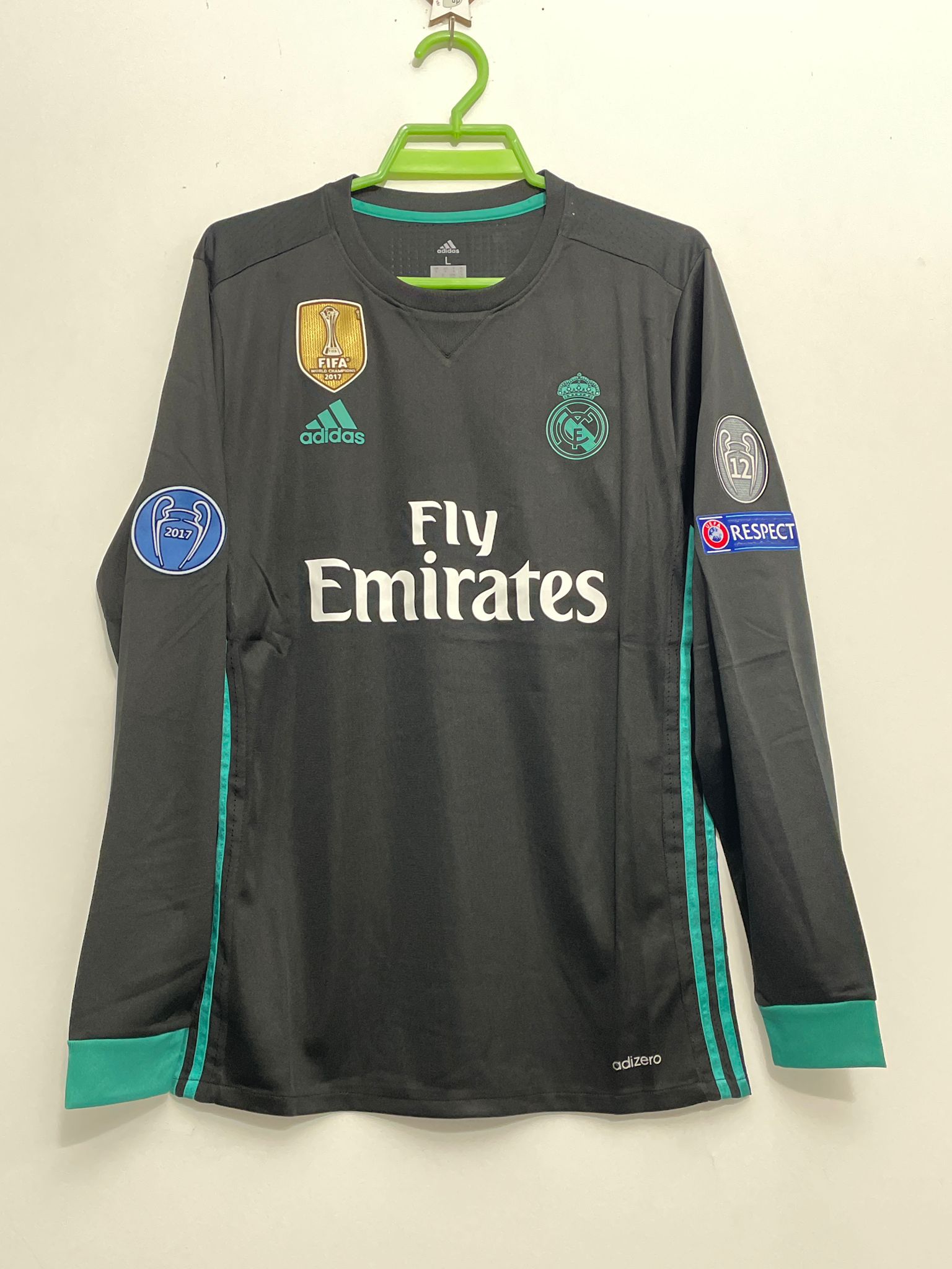 Player Version  Real Mαdrid 2017/18 Away Masculino Long Sleeves S-2XL