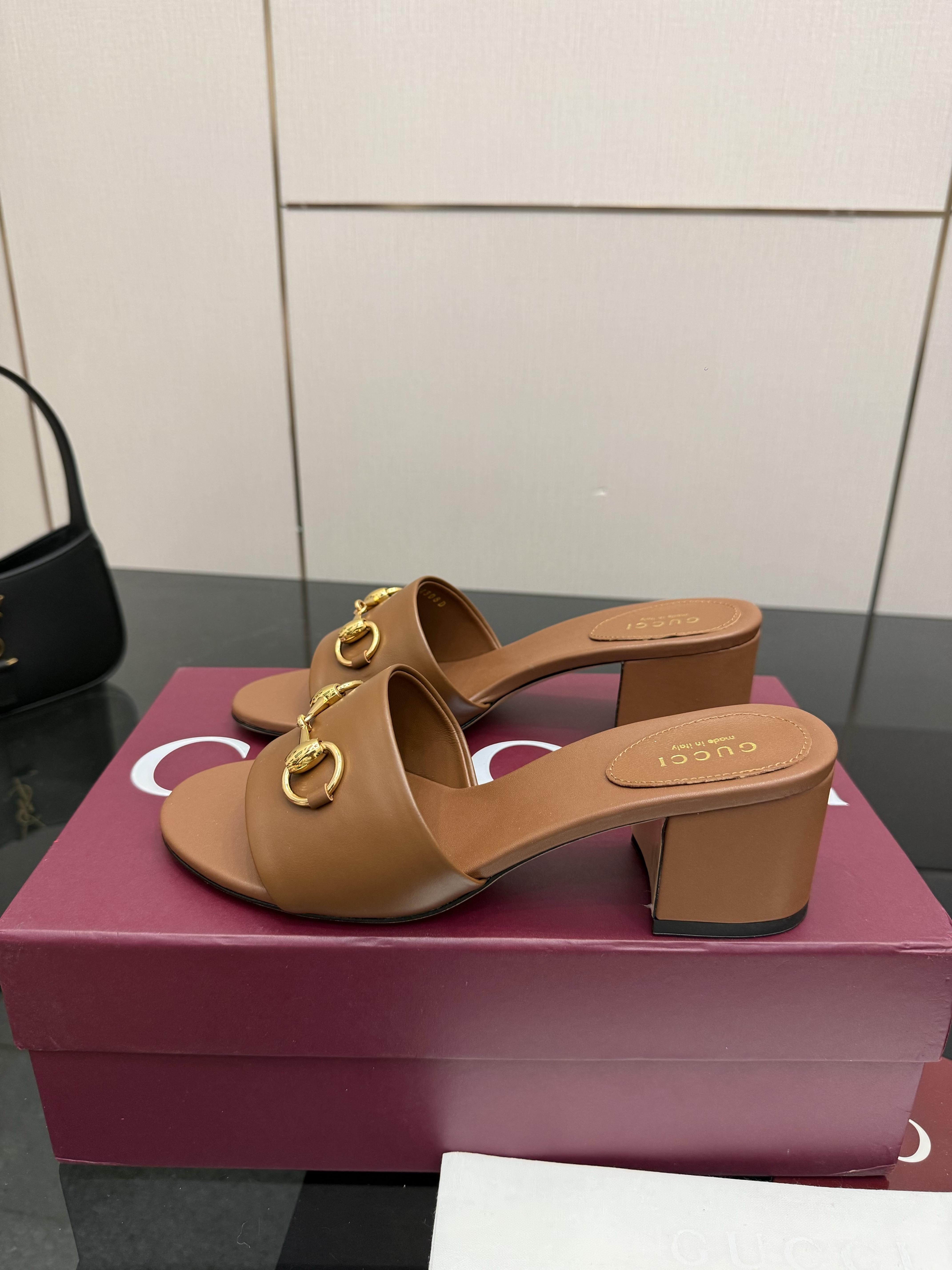 Women's Gucci Horsebit Heeled Slides
