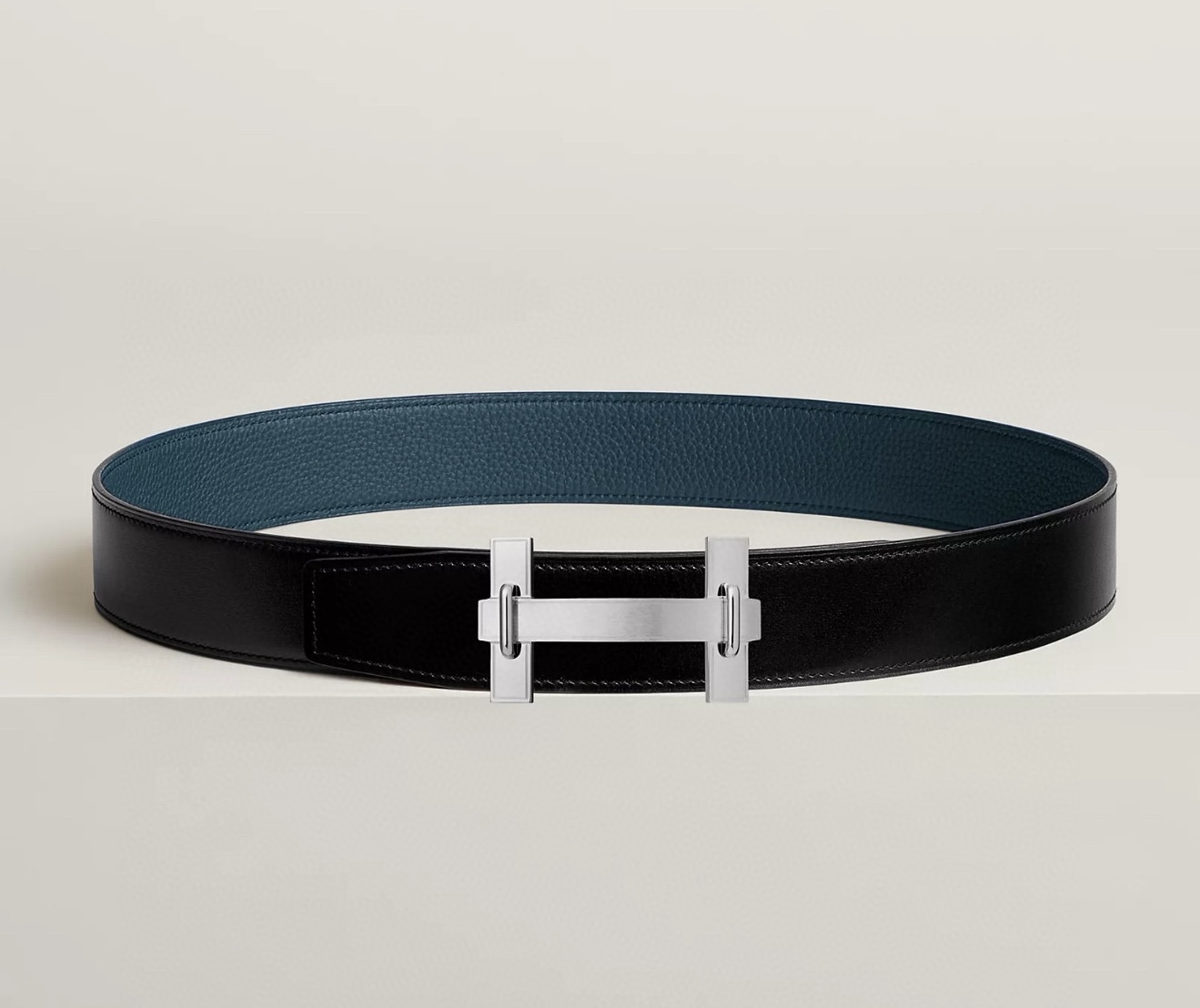 Hermes H jumping Reversible Leather Belt 3.8cm