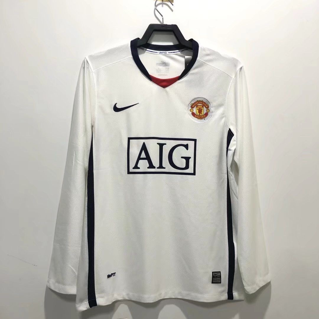 Retro Manchester United 08/09 Away Player Long Sleeves