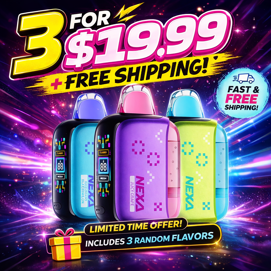 3 for $19.99 + Free Shipping NEXA PIX 35K | NEXA FLEX 40K Disposable Vape