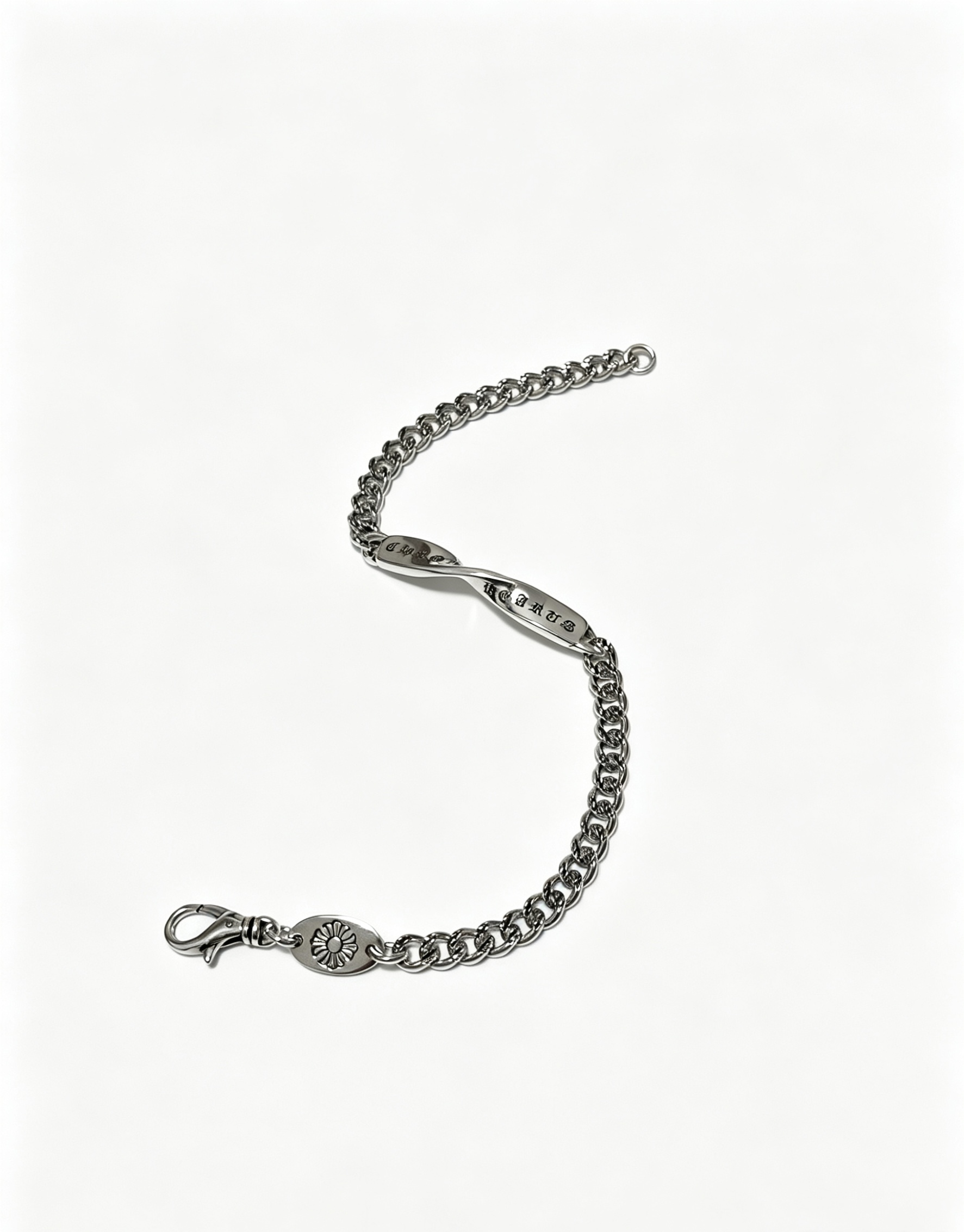 Chrome Hearts Oxidized Silver Unisex Bracelet
