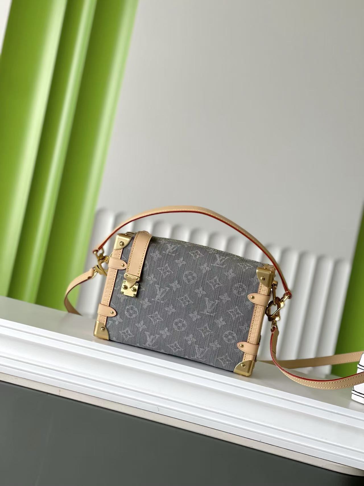 Louis Vuitton Side Trunk Denim Soft Box Bag