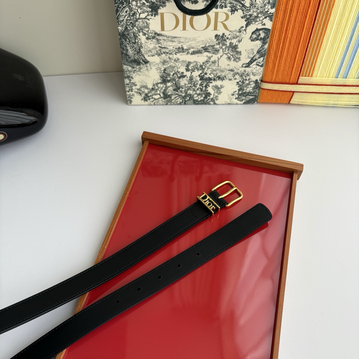 Dior D-dream Small Leather Belt 2cm