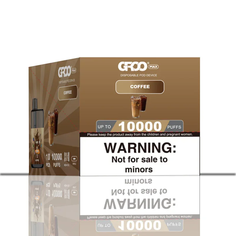 GROO MAX 10K Rechargeable Disposable Vape – Coffee - Vaba Vape-Shop