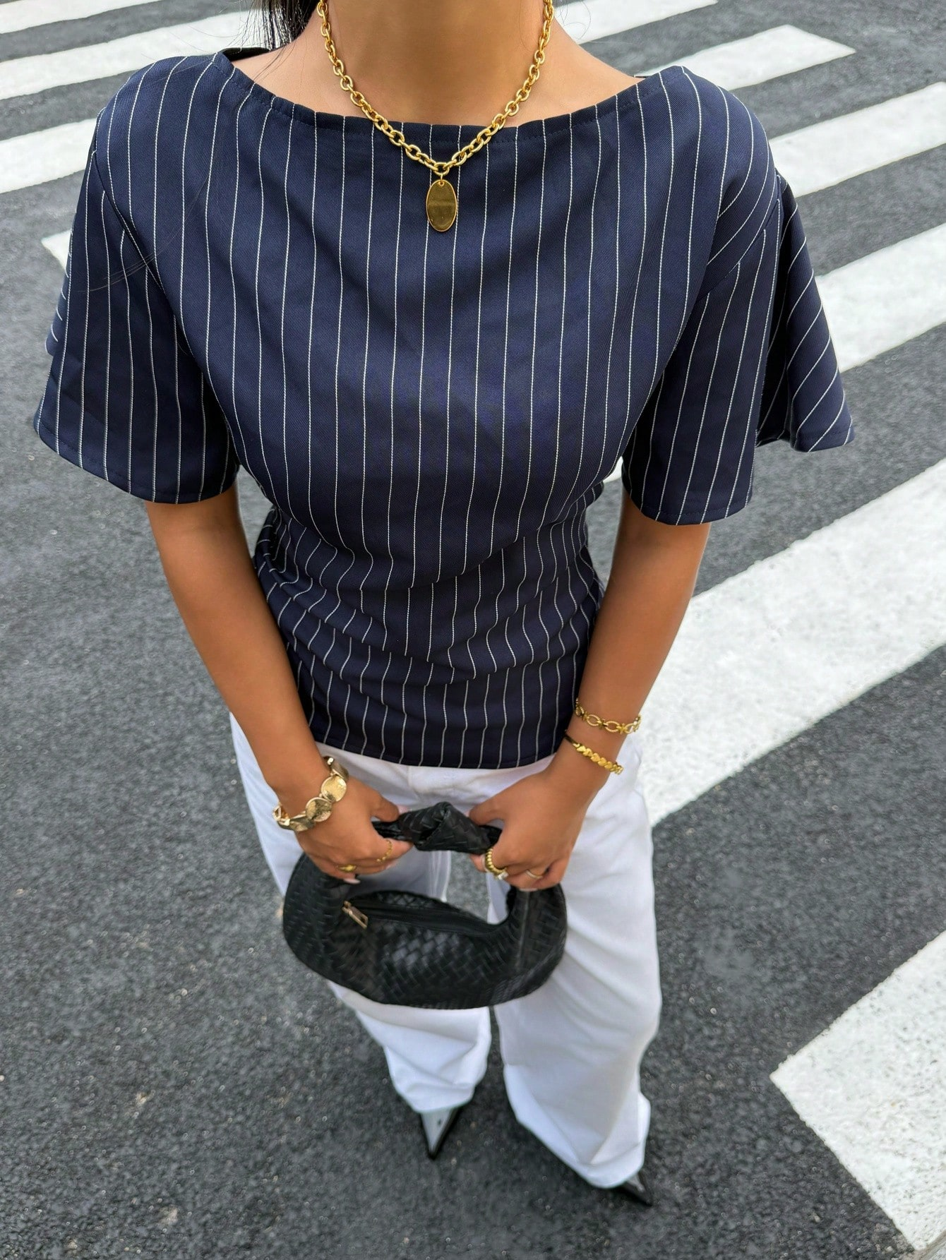 Women's Striped Casual Versatile Daily Wear Shirt,Summer Top