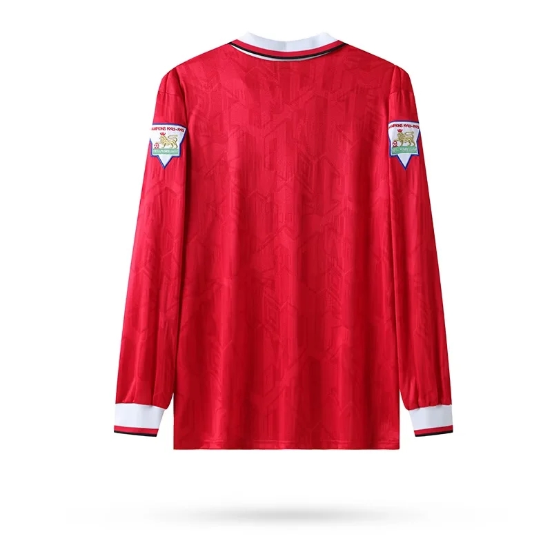 Retro Manchester United 1992-93 Home With Pacthes Long Sleeves