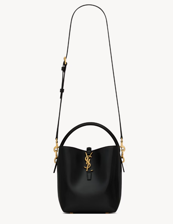 Saint Laurent Black Shiny Leather Small LE 37 Bag