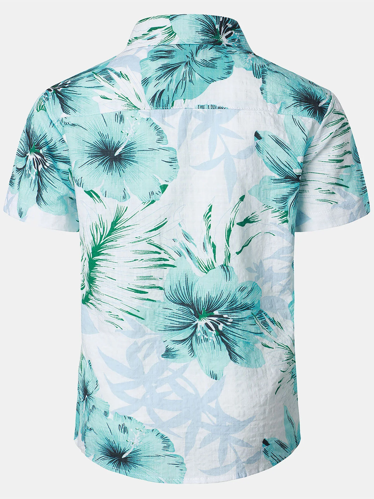 Kids' Tropical Floral Aloha Vacation Beach Summer Short Sleeve Shirt