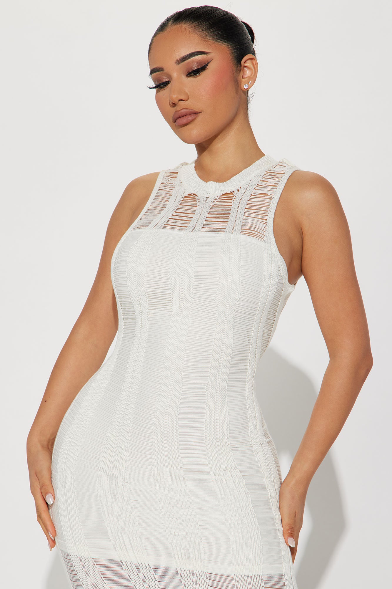 Melanie Crochet Maxi Dress - Ivory