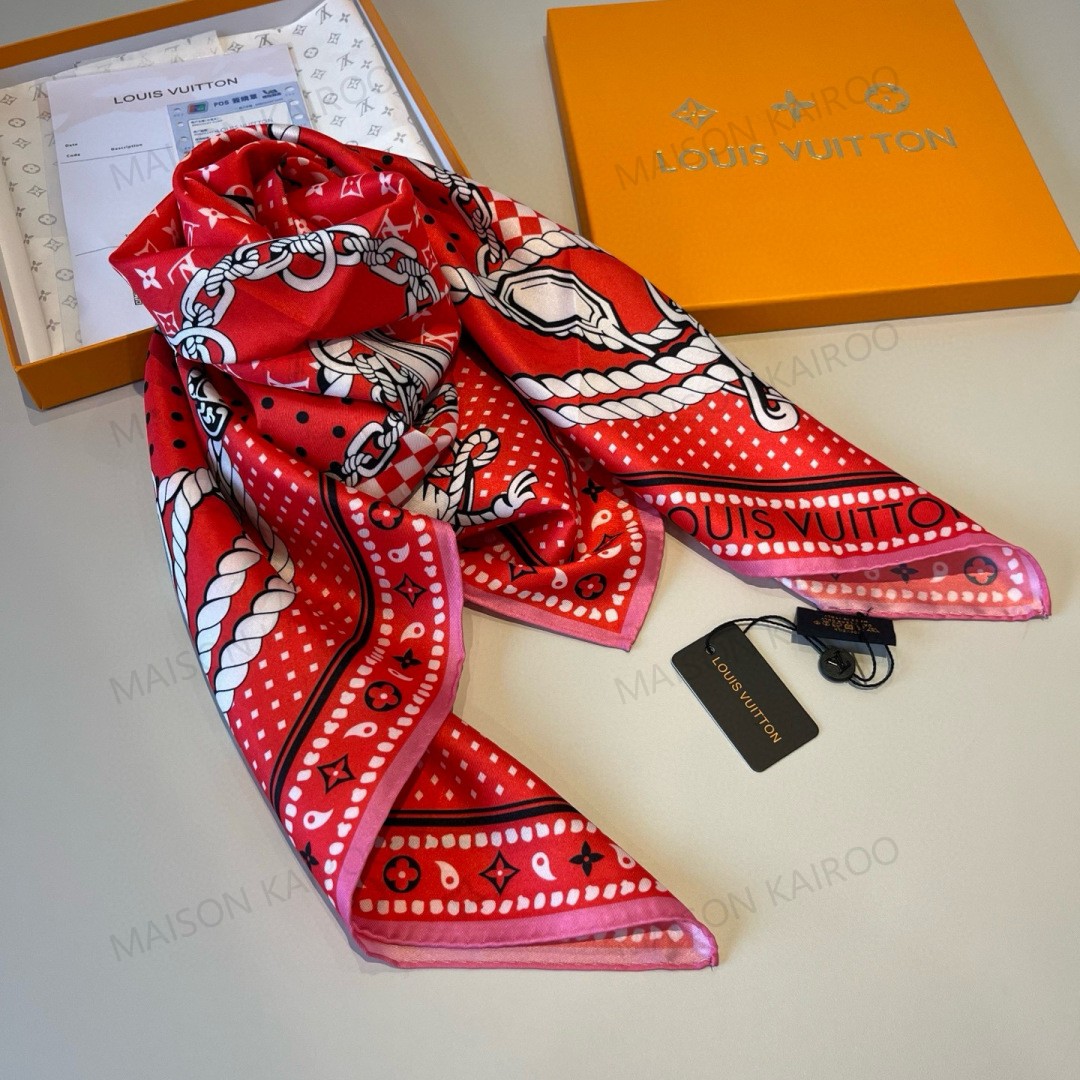Louis Vuitton LV Equestrian Chain Square Scarf - KAIROO