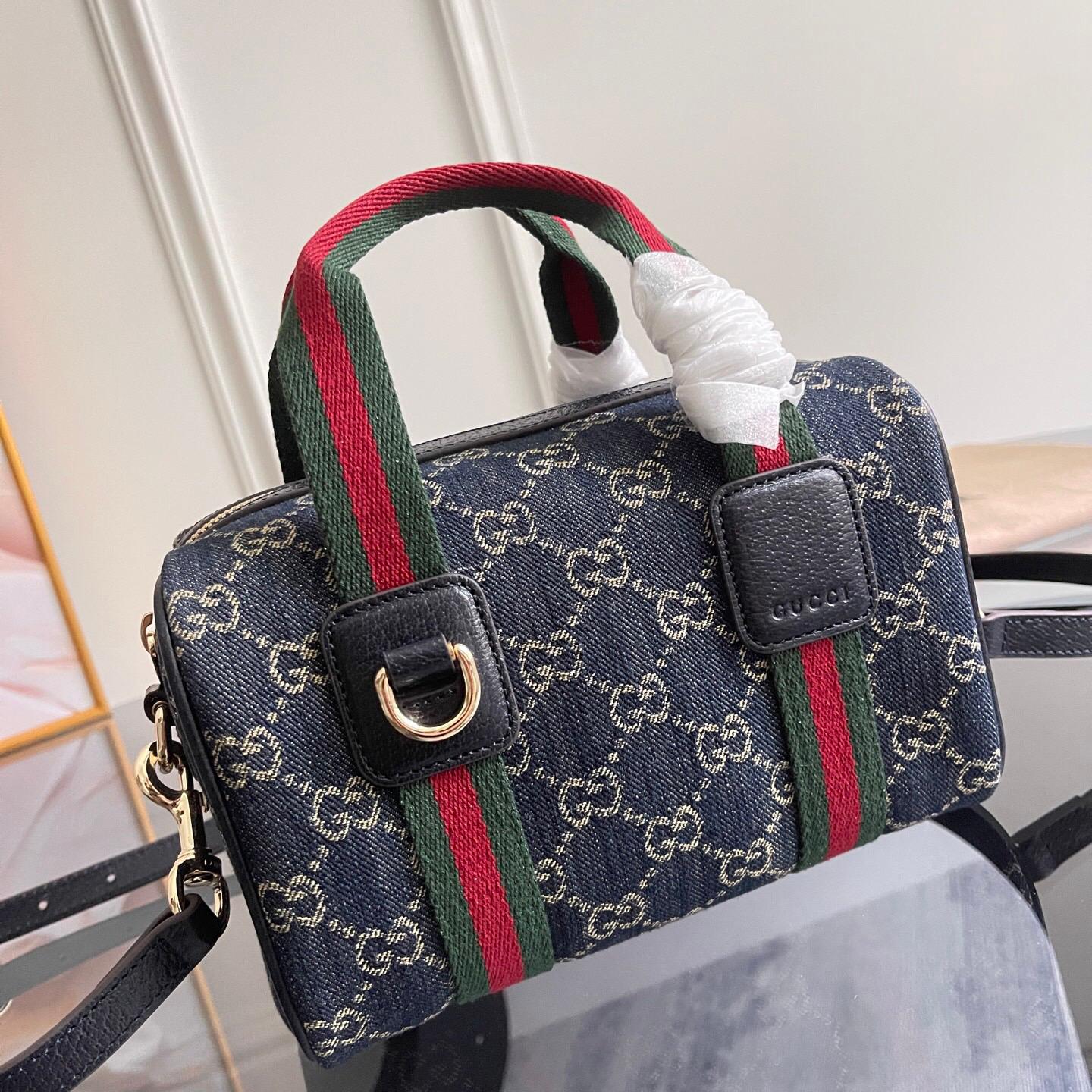 GUCCI Bags Variation navy and white GG denim