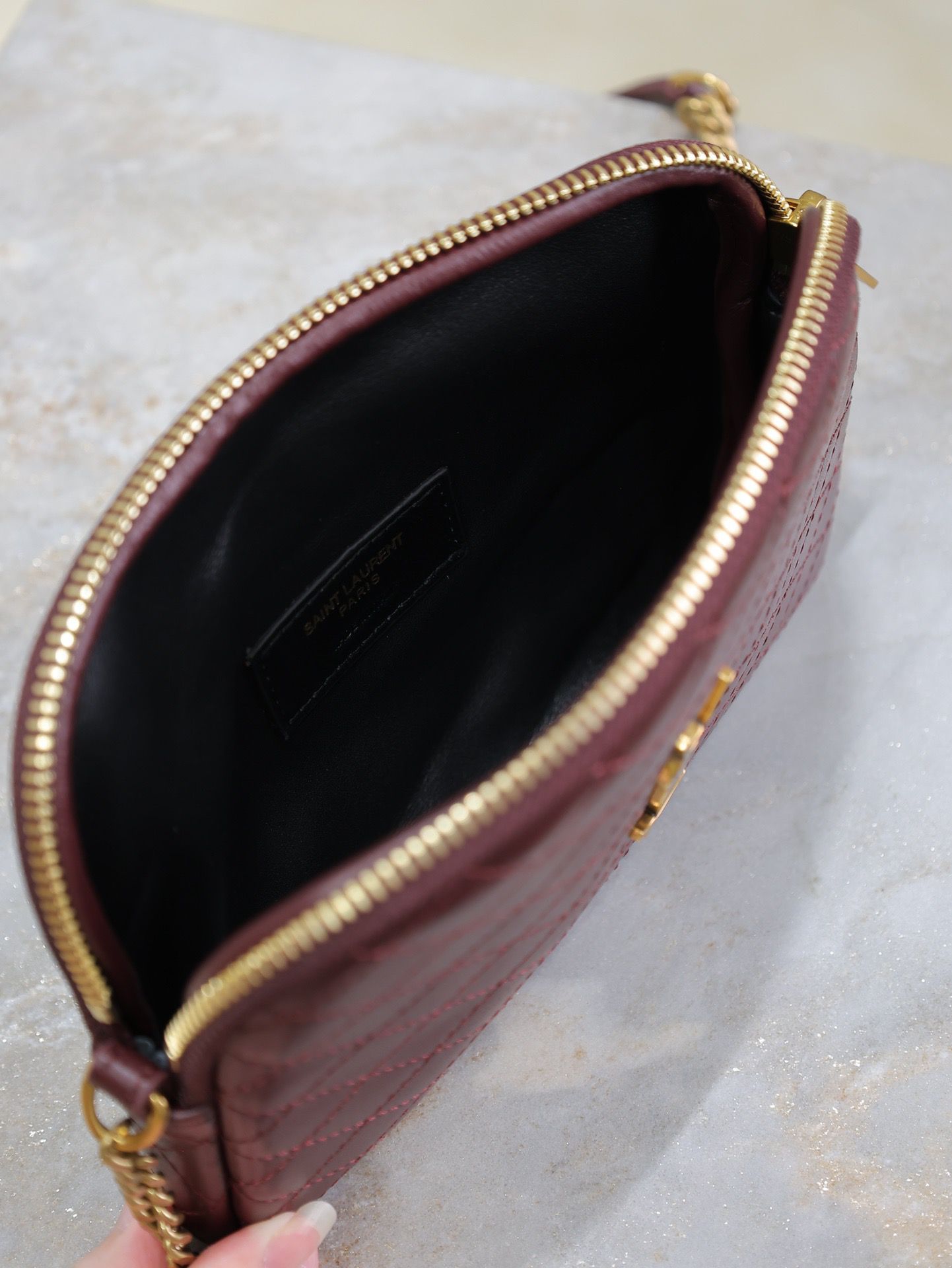 Saint Laurent YSL GABY sheepskin leather camera bag