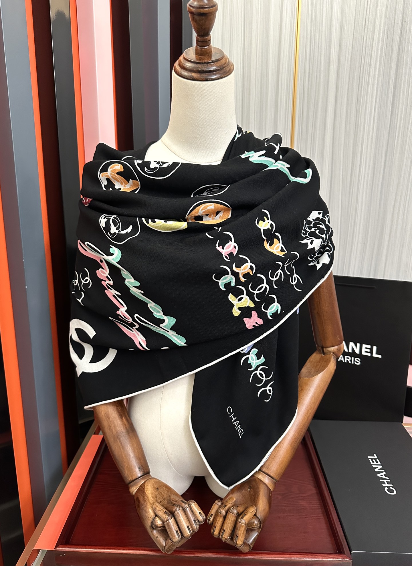Chanel Silk and Cashmere Shawl 140cm