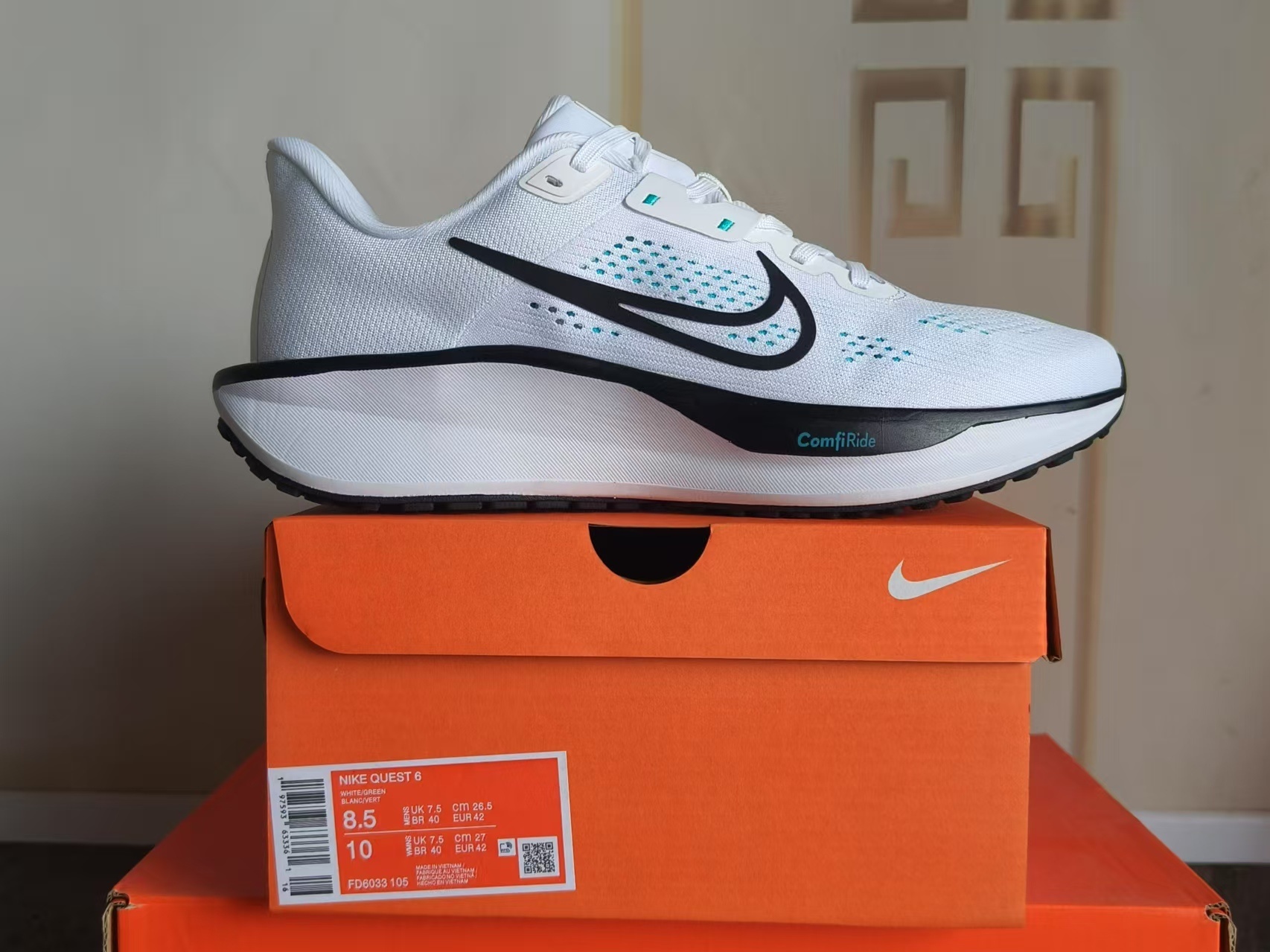 FD6033-105 US Men's Sizes6 to 11 in half sizes White Green Gen6 Shoes tianlong