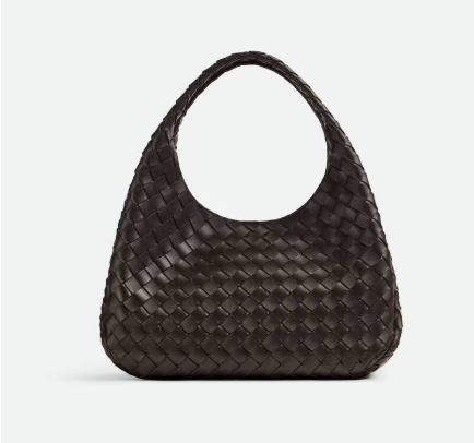 Bottega Veneta Medium Campana Shoulder Bag in Fondant Intrecciato leather