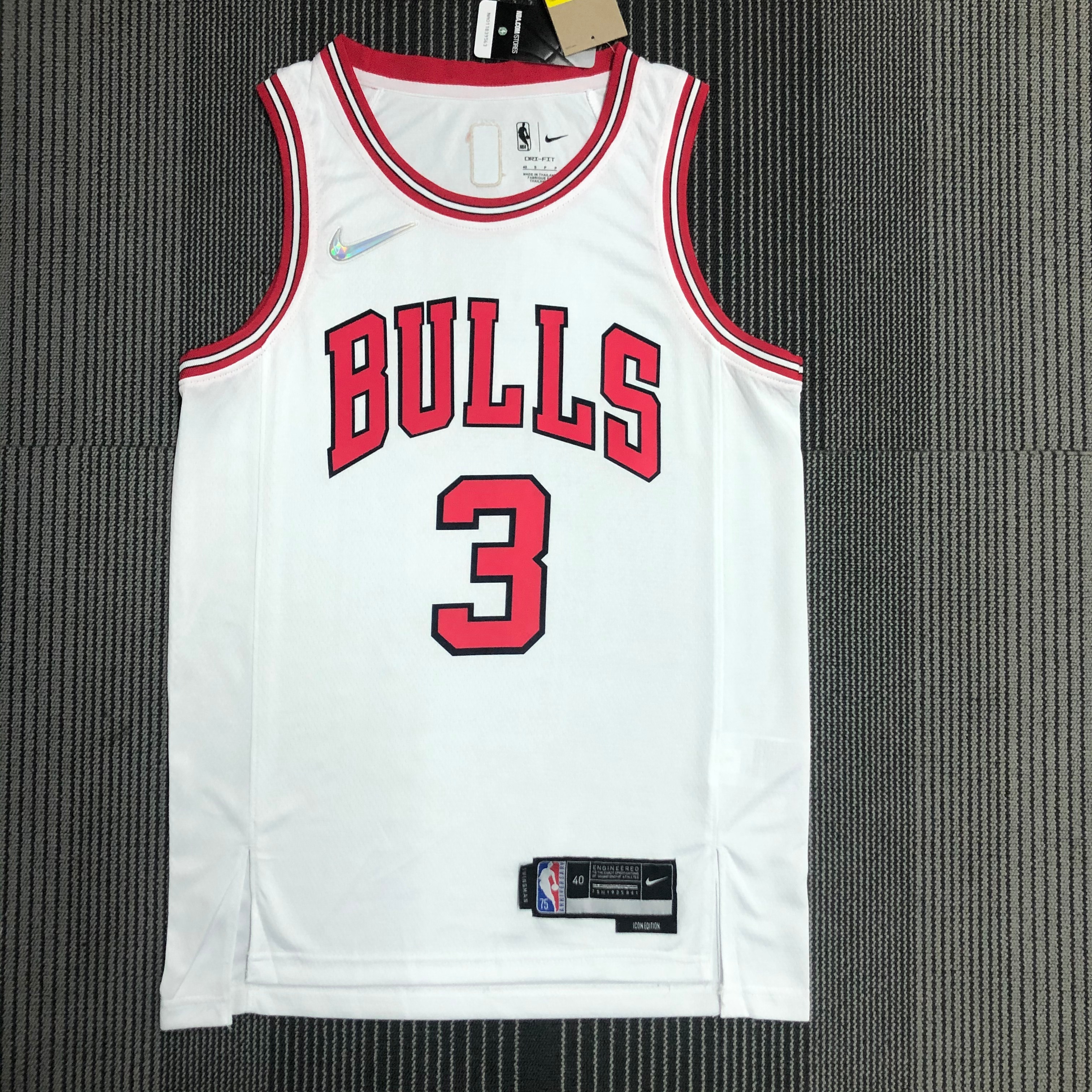 75th Anniversary Chicago Bulls White Edition No.3 Wade