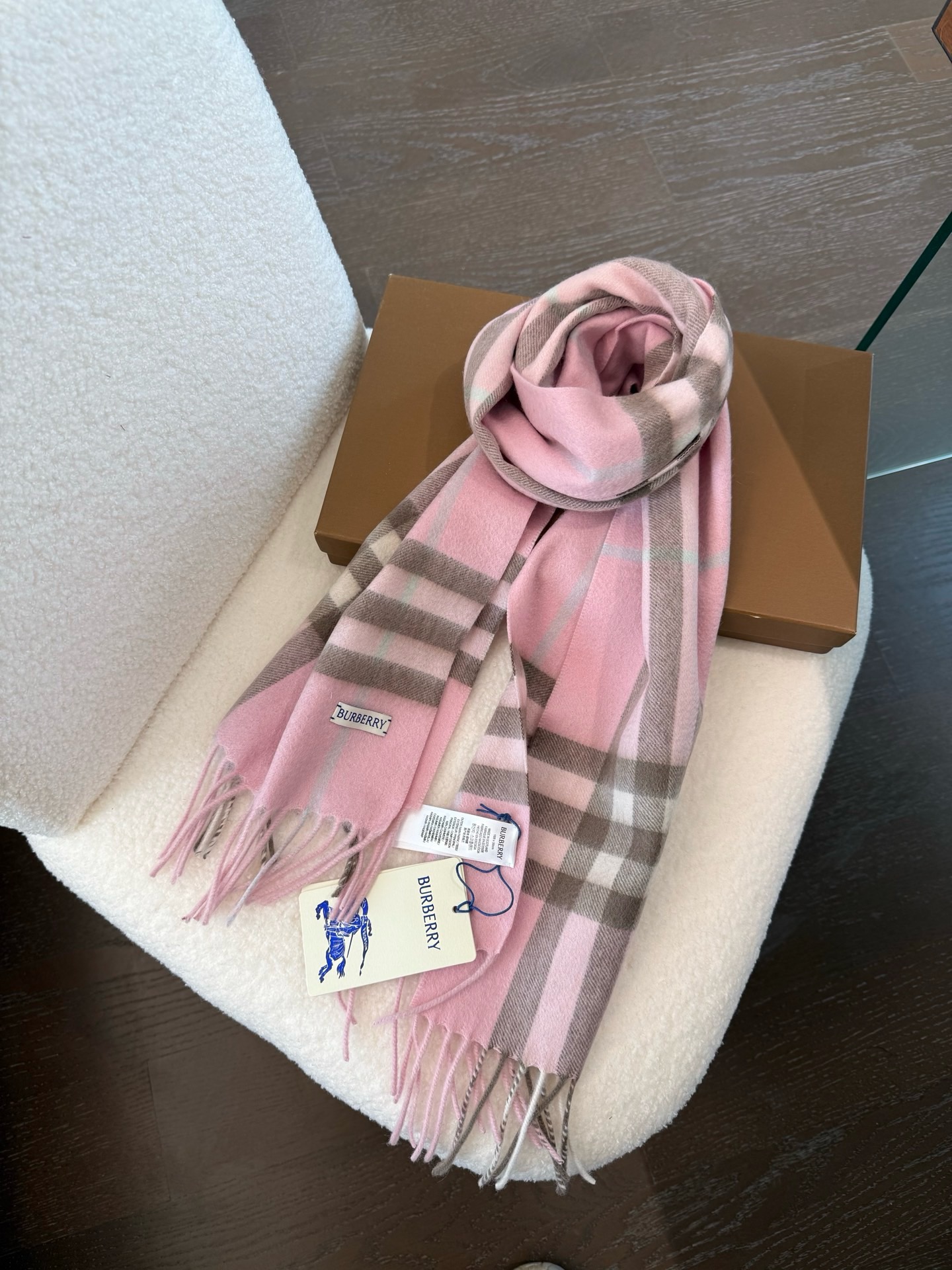 Burberry Classic Check Cashmere Scarf