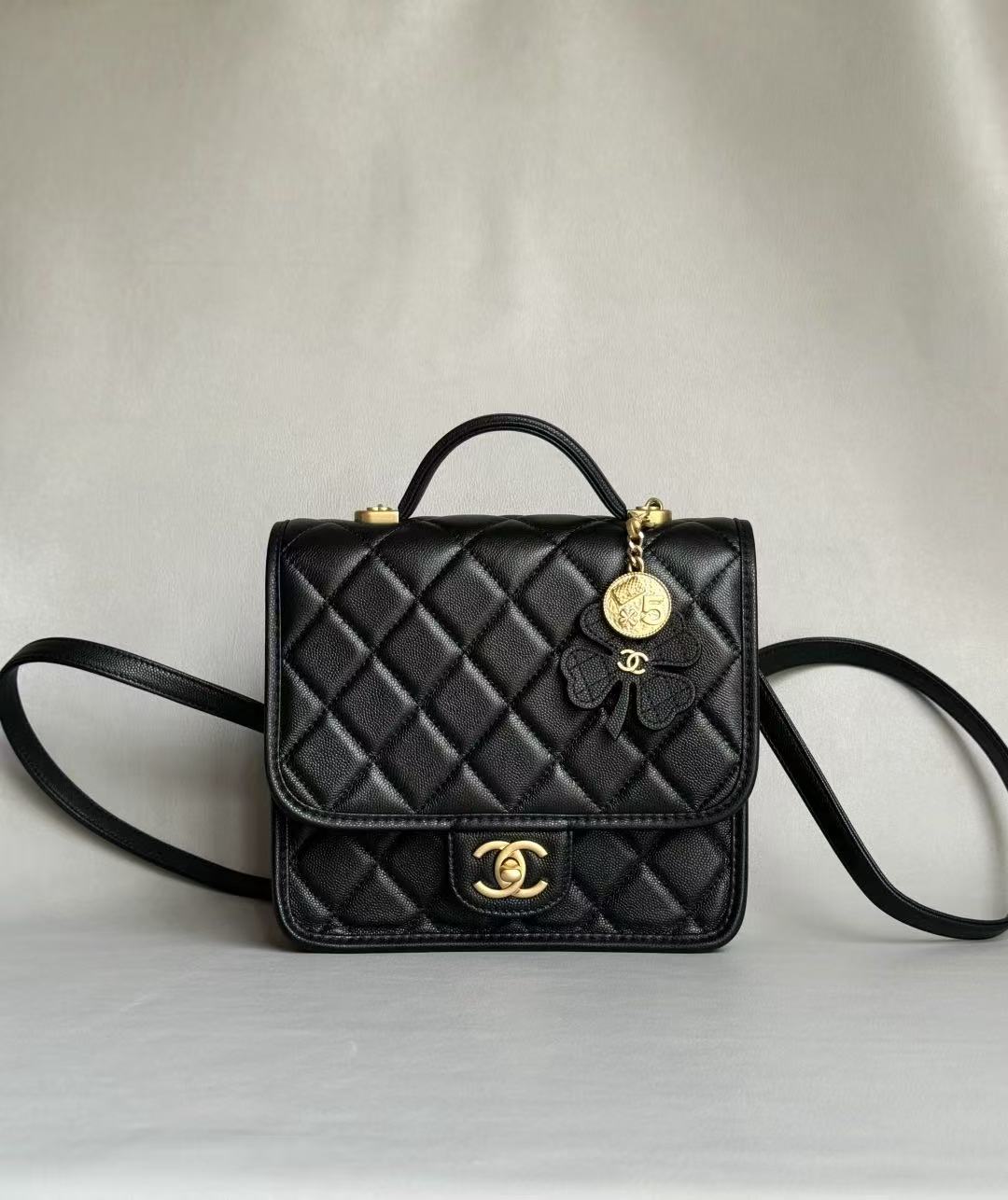 Chanel new four leaf clover backpack
