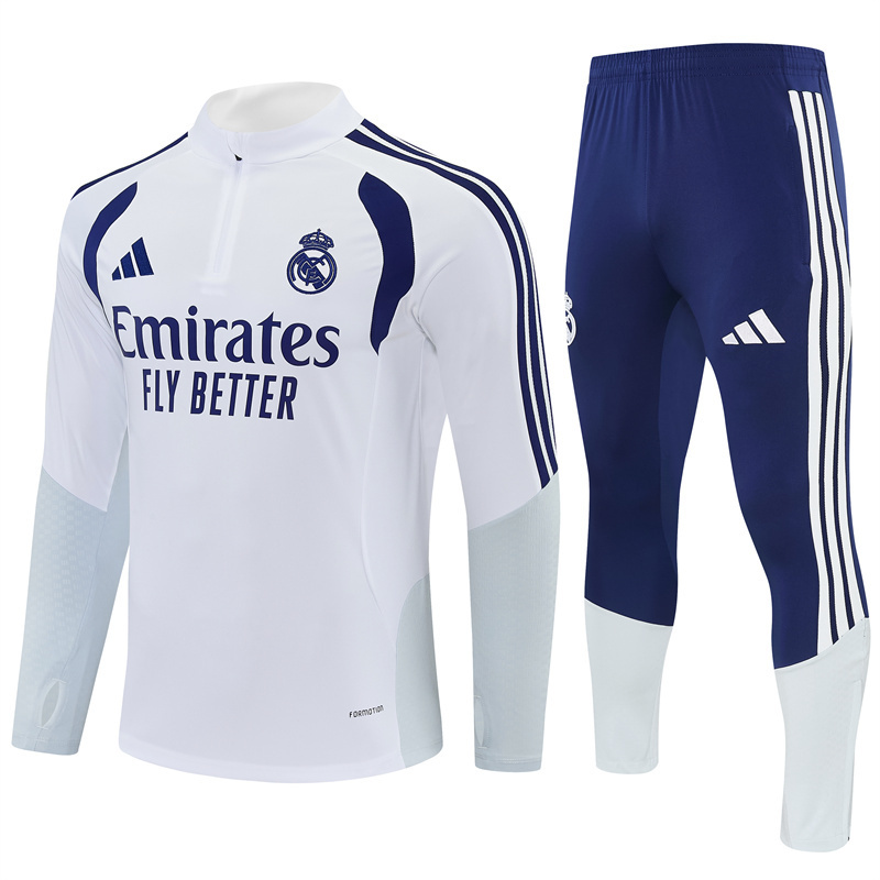 Adult / Kids 2627 Real Madrid Half Zipper Training Suit