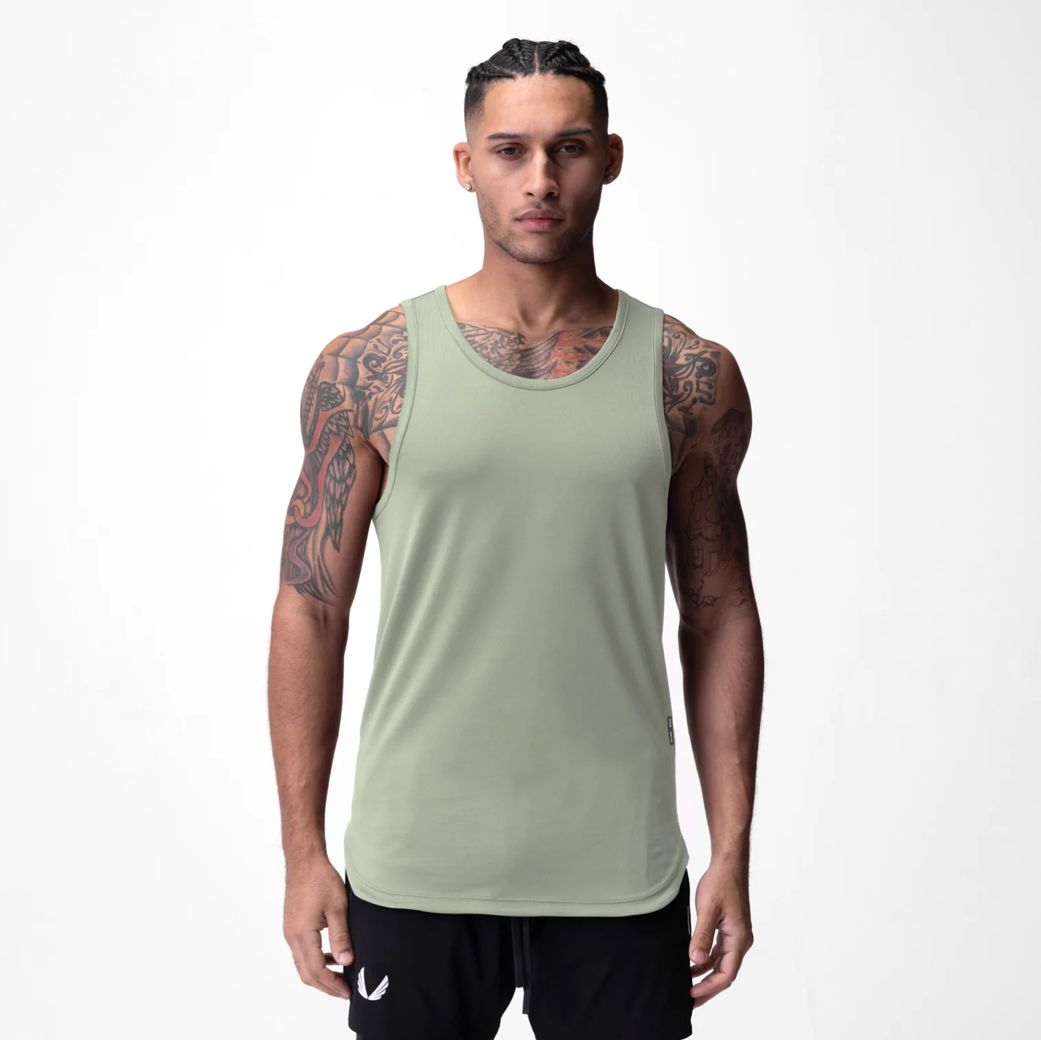 0830. AeroSilver Tank Top - Sage