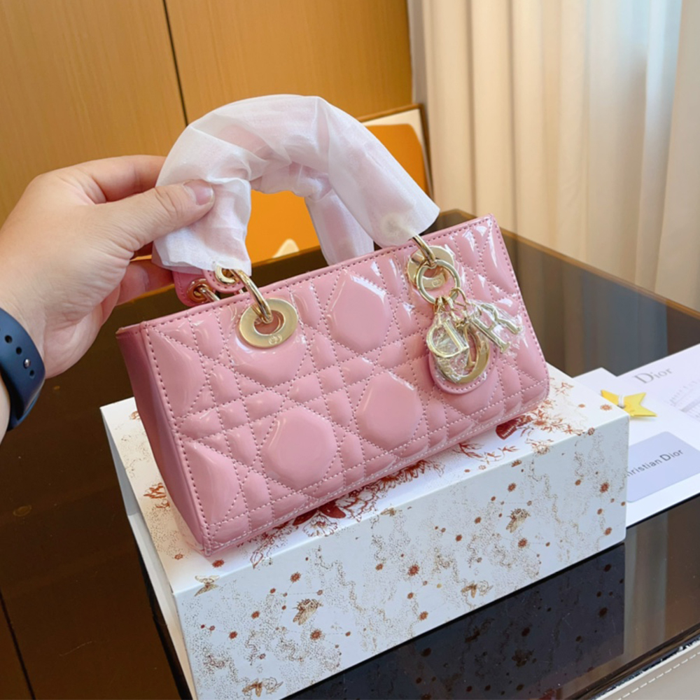 Dior Small LADY D-JOY - Lacquer cowhide leather