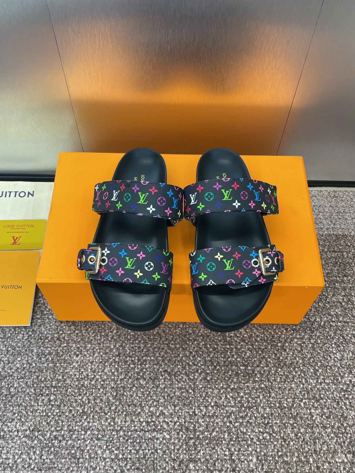 LV Monogram Canvas Slides Slippers