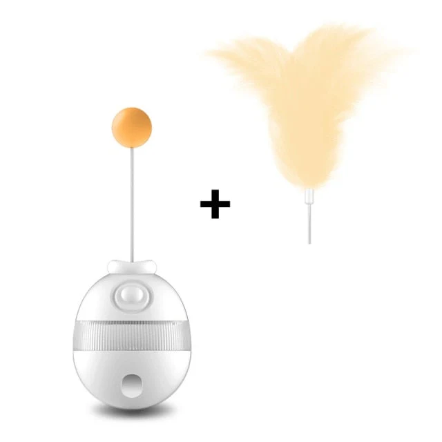 Cat Toy Feather Spring Stick Increases IQ Treat Ball Feed Bowl Tumbler Food Dispenser for Kitten Indoor Cat Supplies