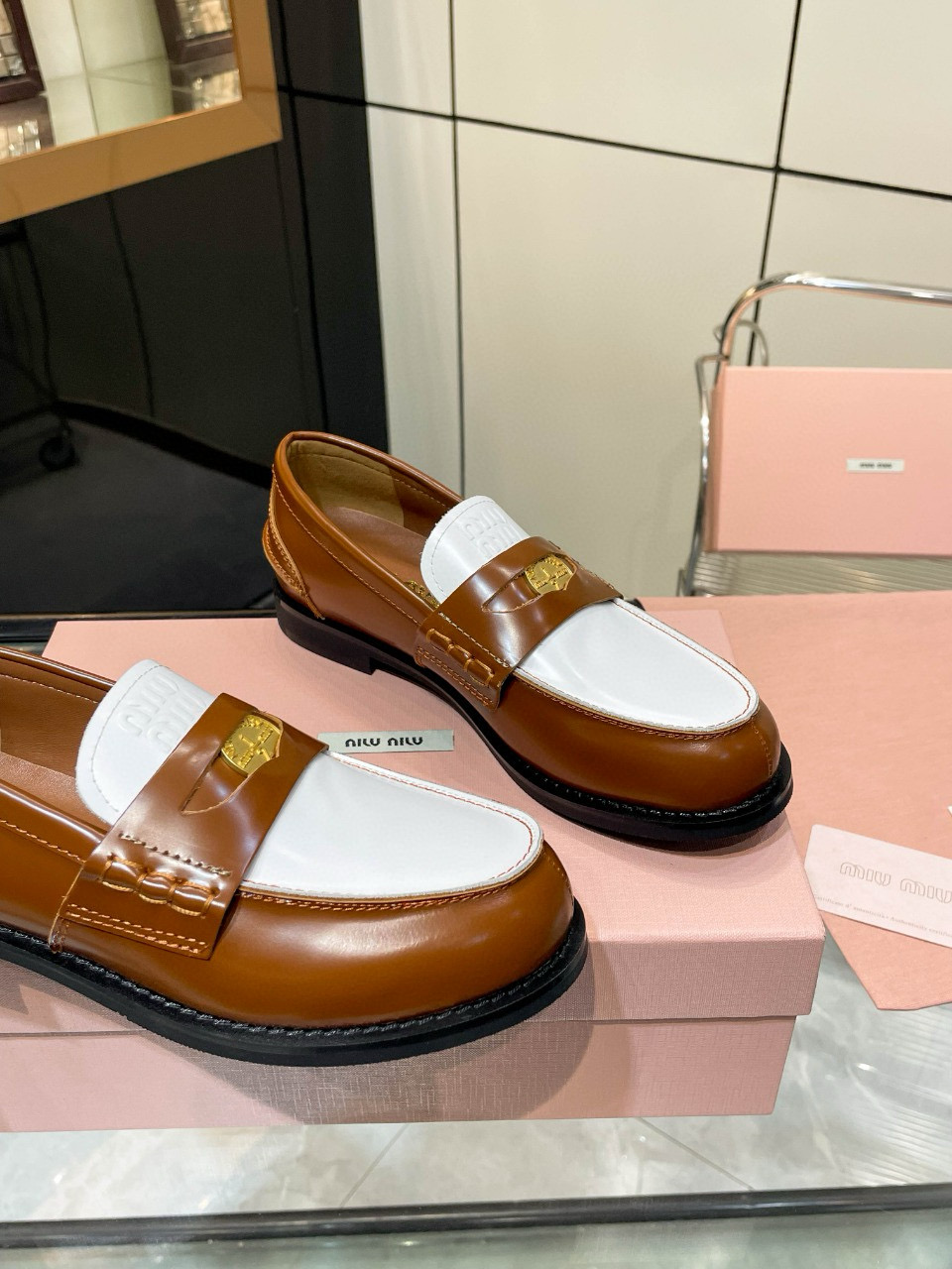 Miu Miu Leather Loafer