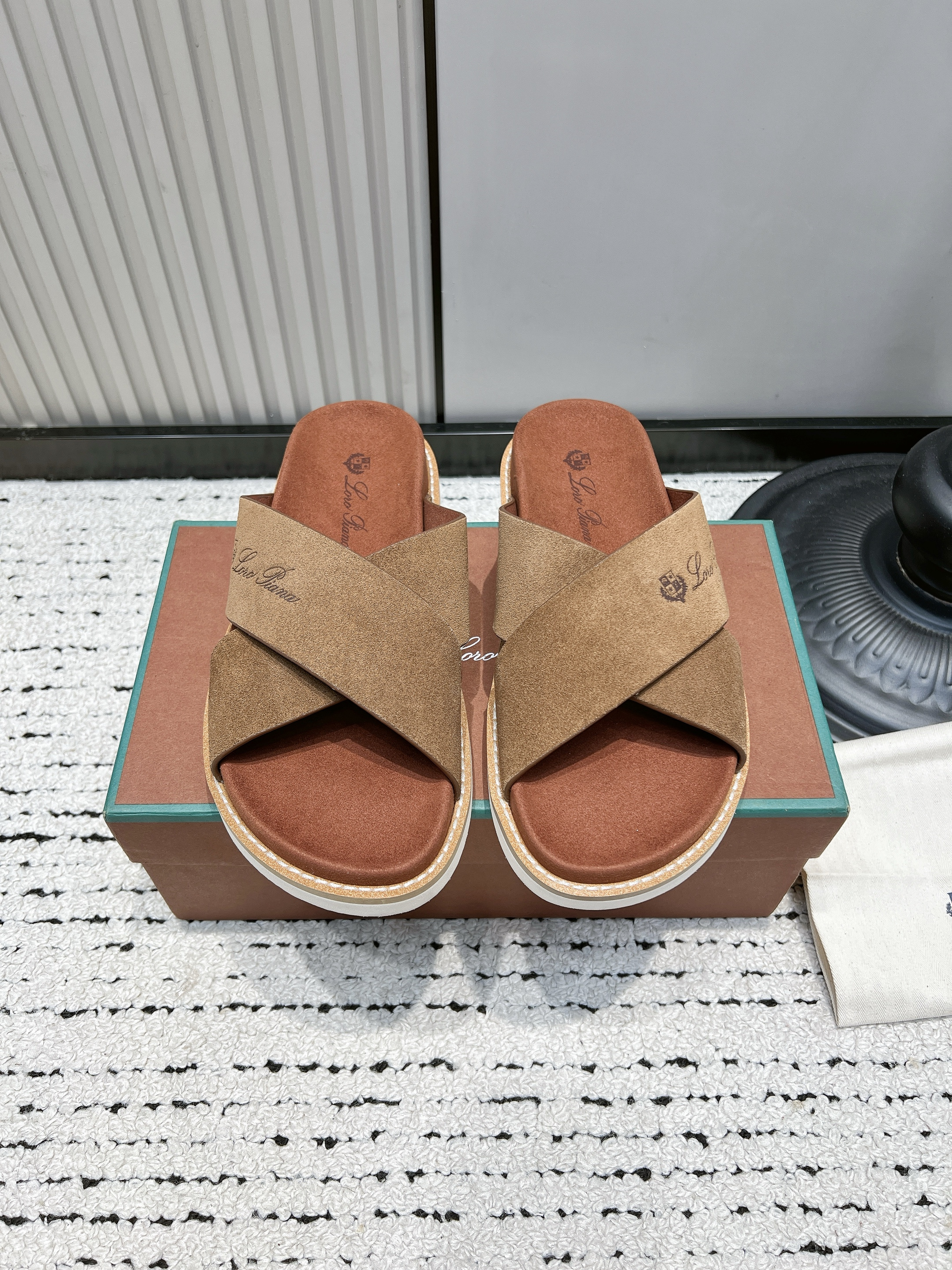 Loro Piana Men's Suede Sandal