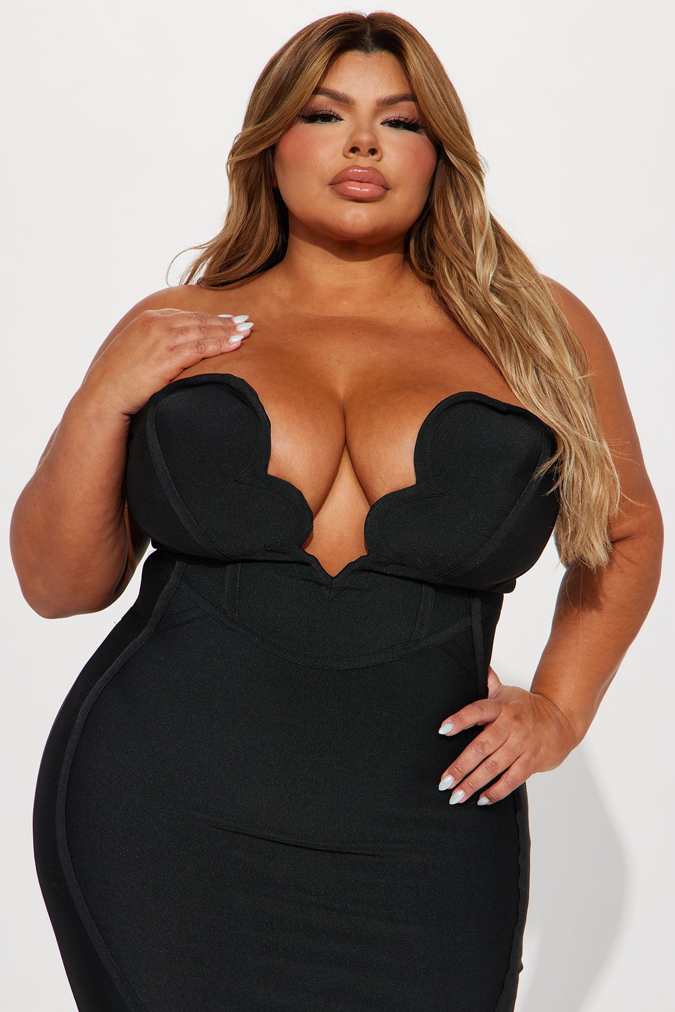 Night Life Bandage Mini Dress - Black